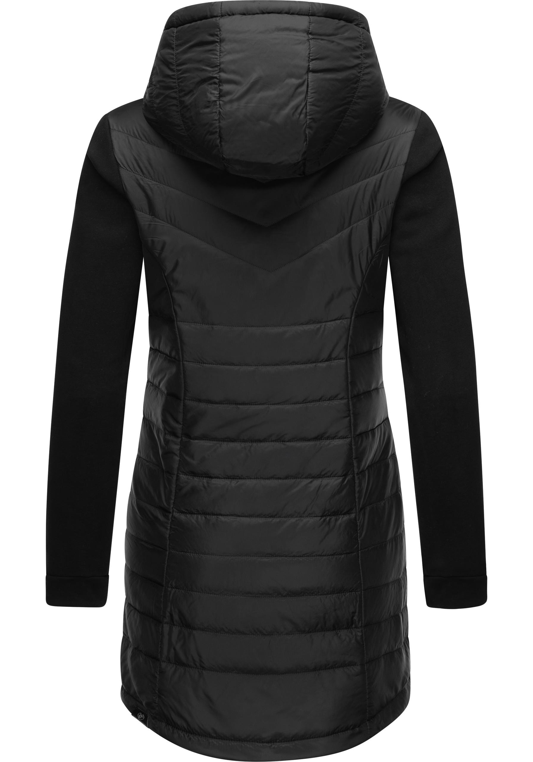 Ragwear Steppmantel »Lucinda Long«, Mantel aus modernem Materialmix mit Kapuze