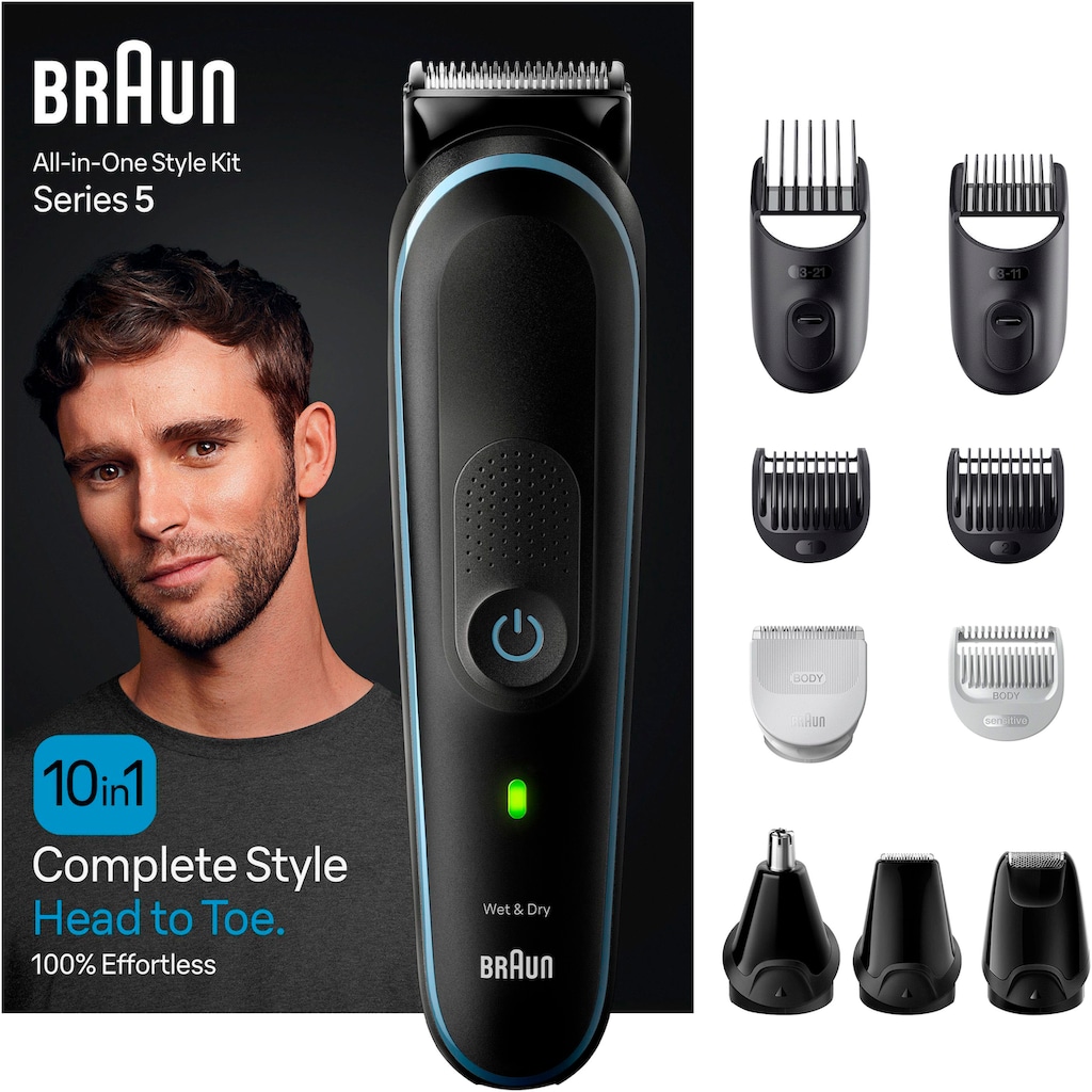 Braun Haarschneider »All-In-One Styling Set MGK5445«, Wasserdicht, 100 Min. kabellose Laufzeit