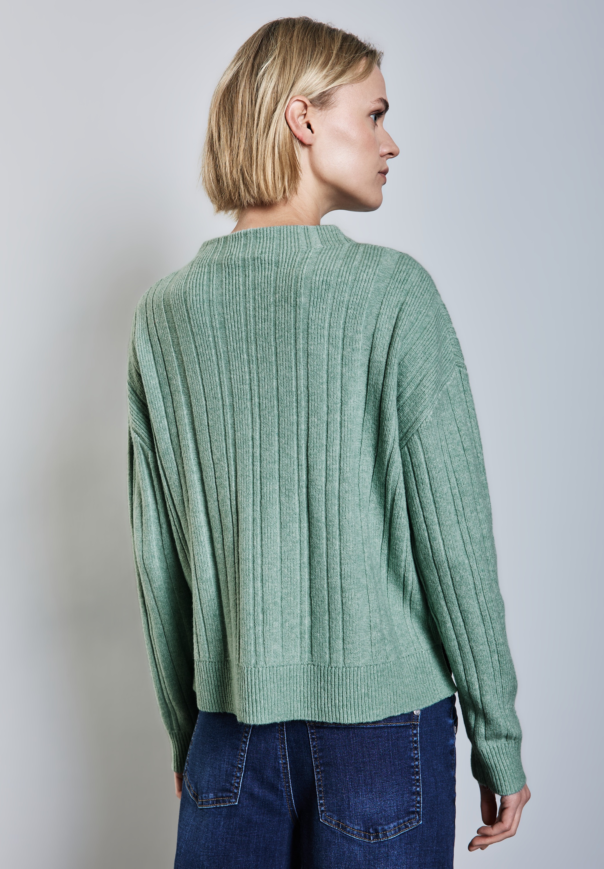 STREET ONE Strickpullover, aus softem Materialmix