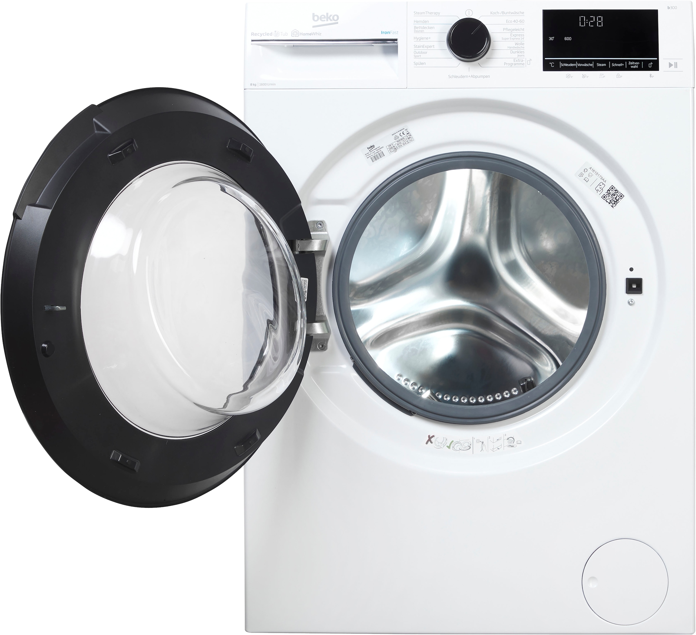 BEKO Waschmaschine »B3WFR58615W 7003440003«, 8 kg, 1600 U/min
