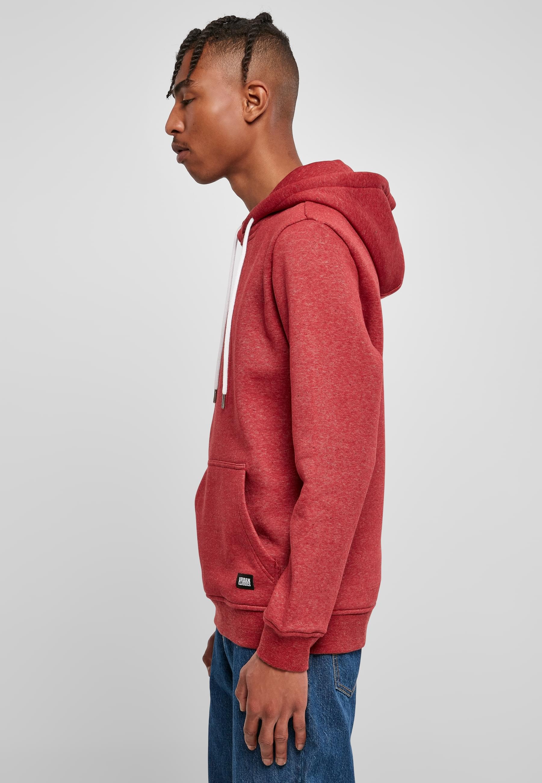 URBAN CLASSICS Sweatshirt »Urban Classics Herren Basic Melange Hoody«, (1 tlg.)