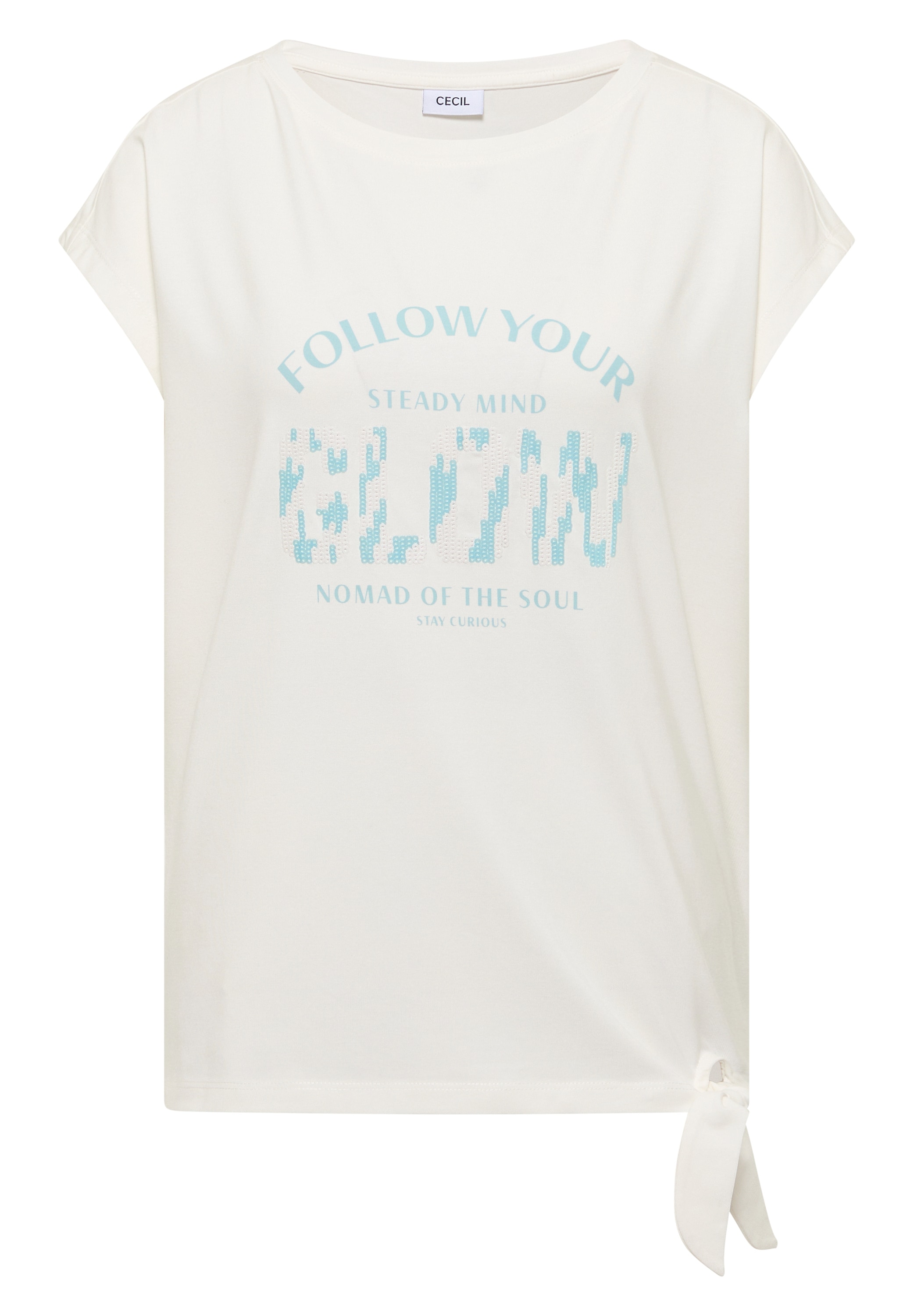 Cecil Kurzarmshirt Sommershirt mit Knotendetail