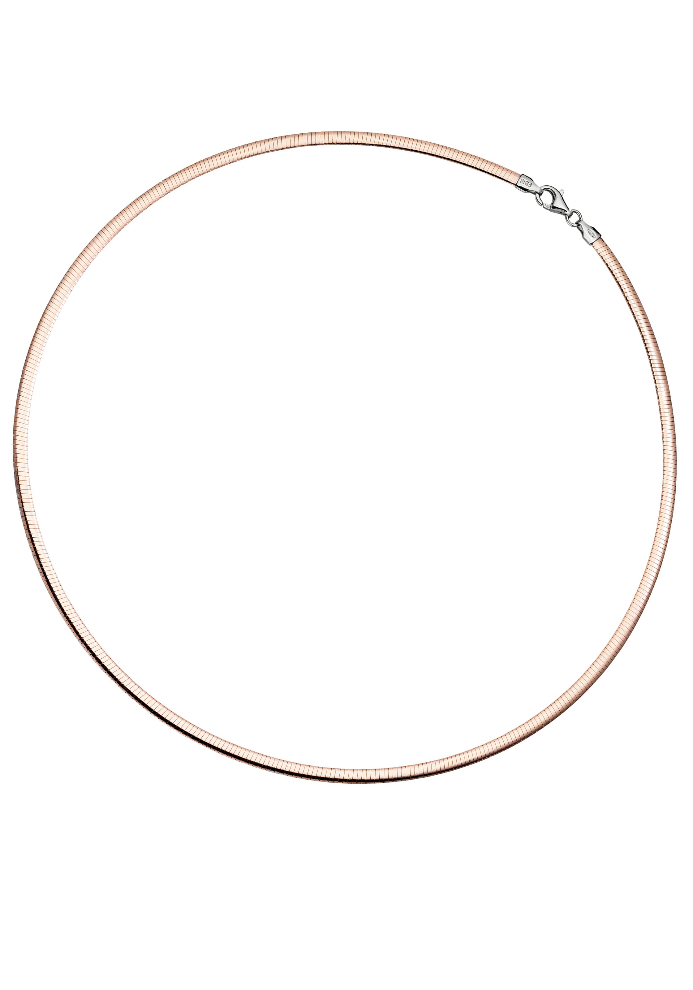 JOBO Halsreif »Halskette«, 925 Silber roségold vergoldet 45 cm