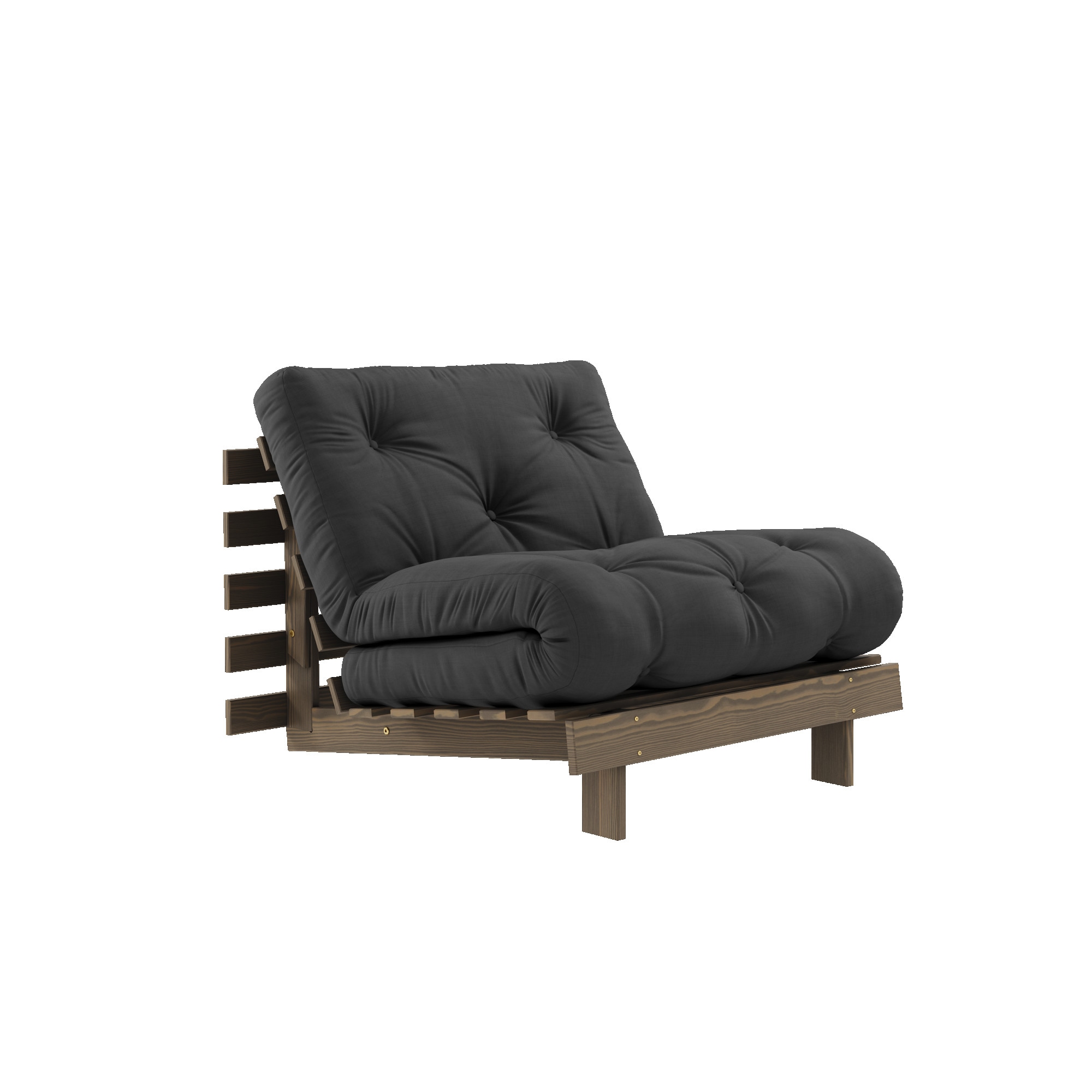 Karup Design Daybett "Roots Sofa Bed, Schlafsofa, Bettfunktion, FSC-Massivholz, B: 90 cm" Erhältlich in Breite 90 cm, 140 cm oder 160 cm, Inkl. Futonmatratze. Made in Europe, minimalistisches Design