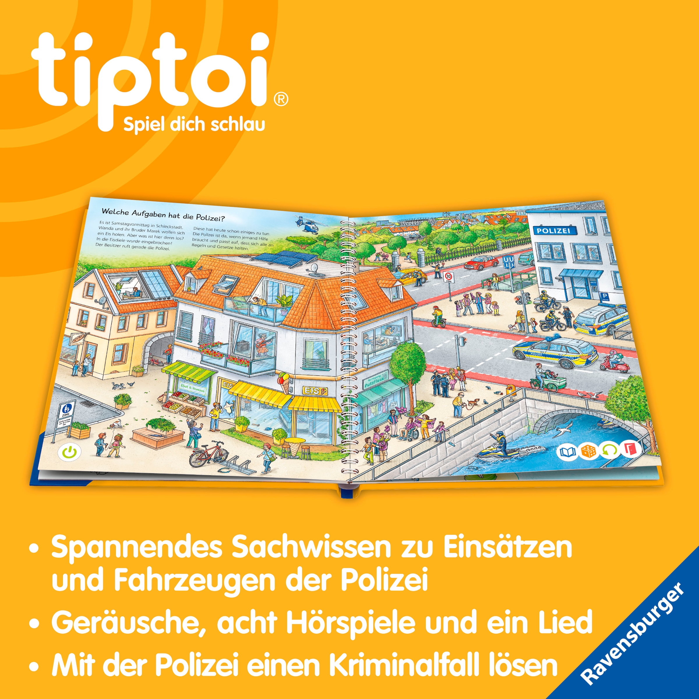 Ravensburger Buch »tiptoi® Wieso? Weshalb? Warum? - Bei der Polizei«, Made in Europe