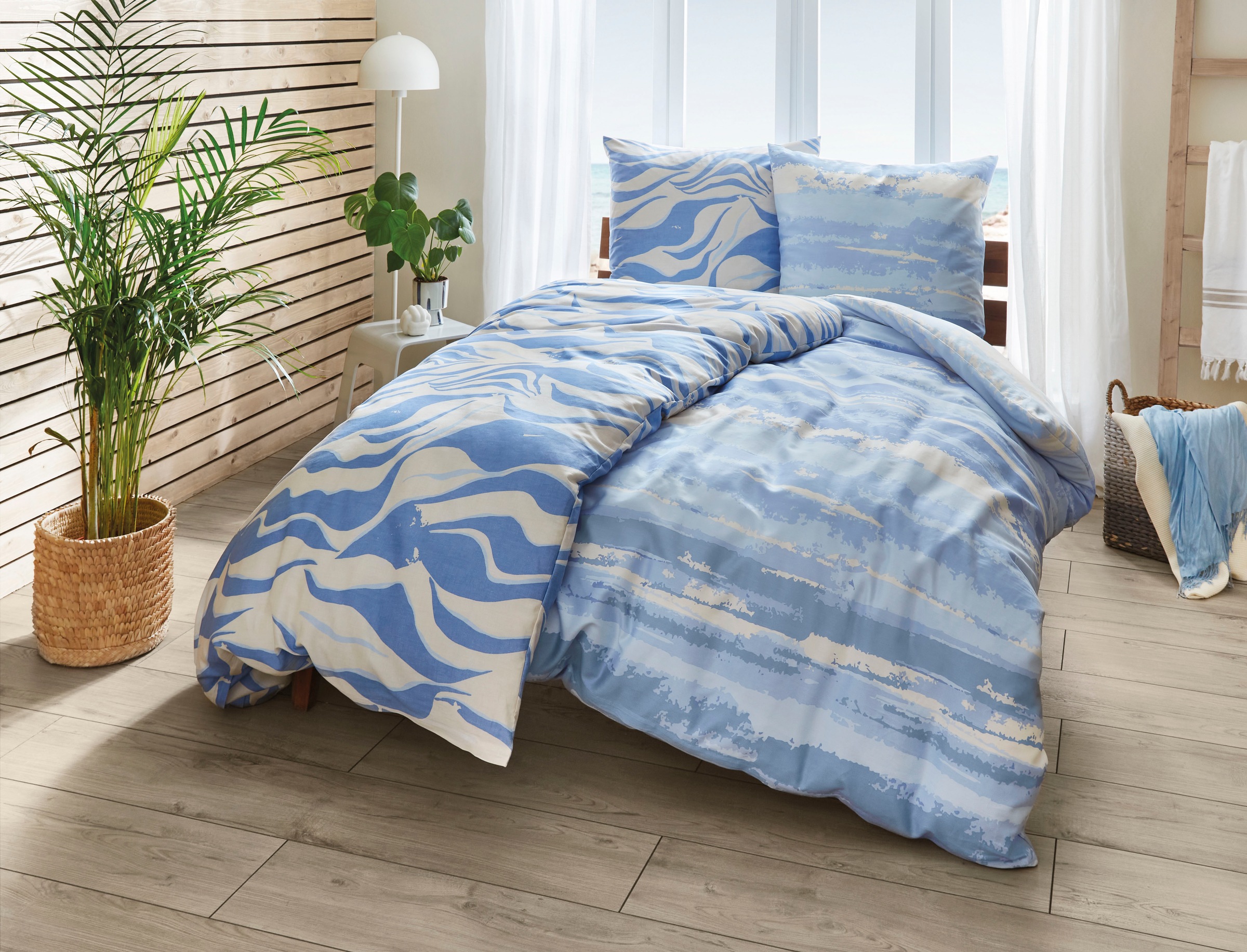 Kleine Wolke Bettwäsche "Onda" 2 Stk. tlg. mit Wellenmotiv günstig online kaufen