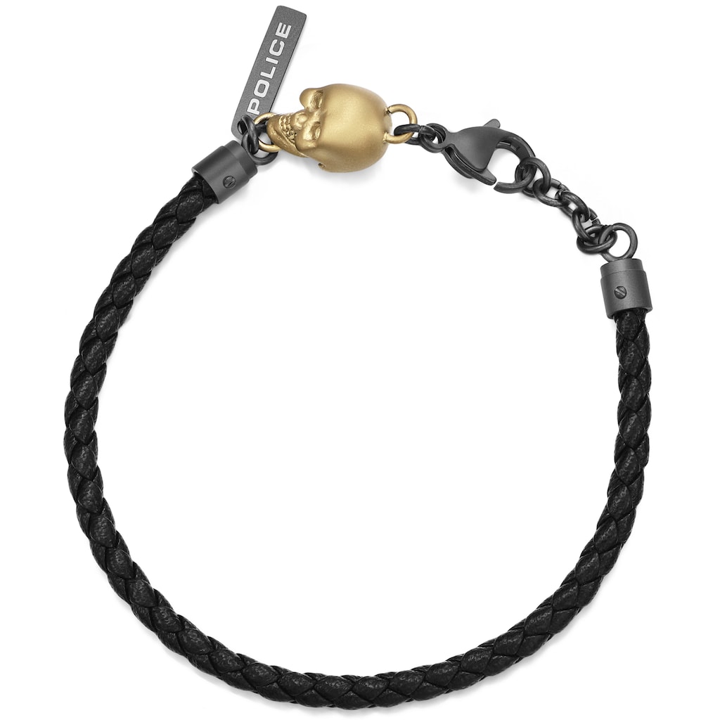 Police Quarzuhr »NEIST (SKULL), PEWJG2227301-SETA«, (Set, 2 tlg., mit Schmuckarmband)