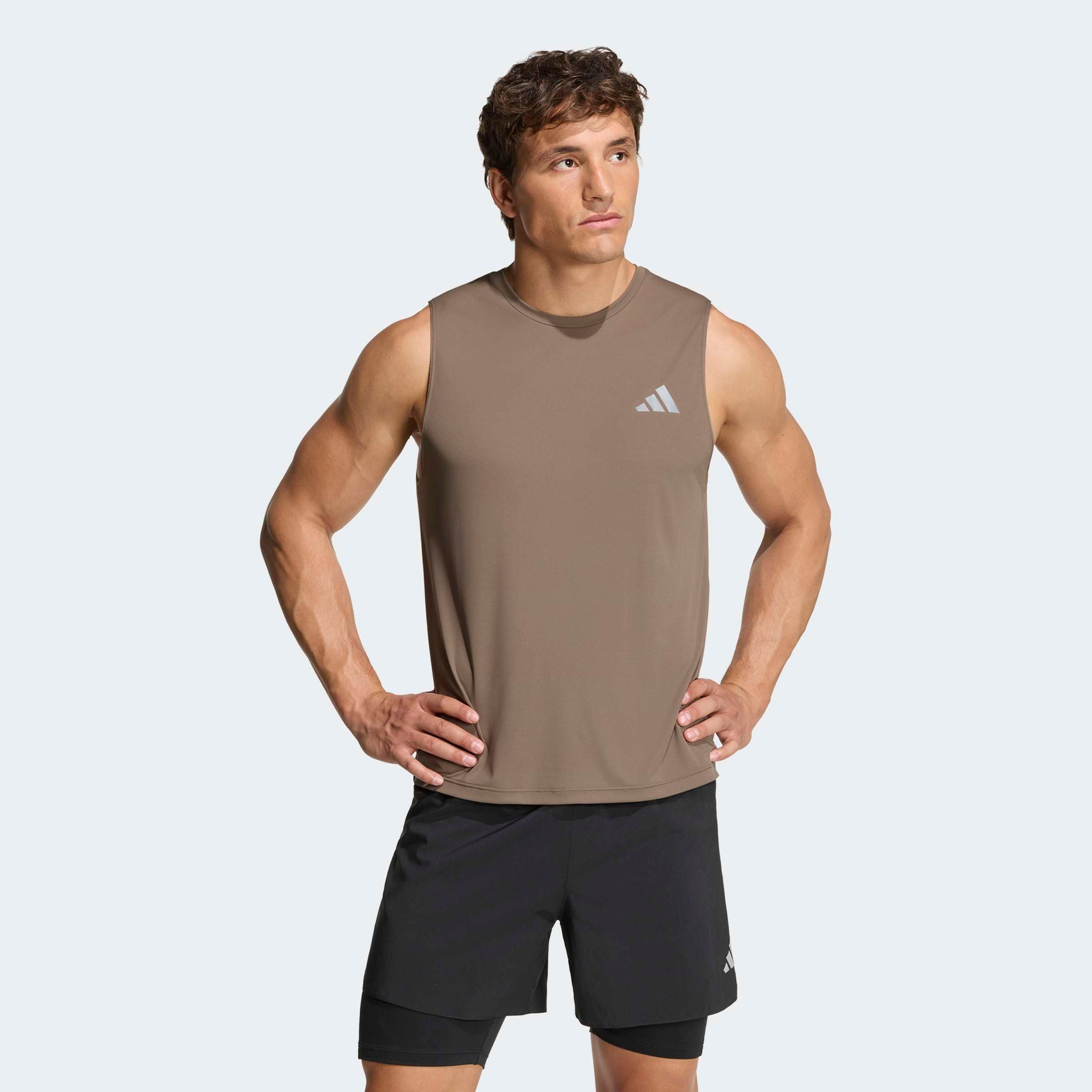 adidas Performance "RUN ESS TANK M" mit CLIMACOOL Technologie, aus Interlock-Material, regulär geschnitten