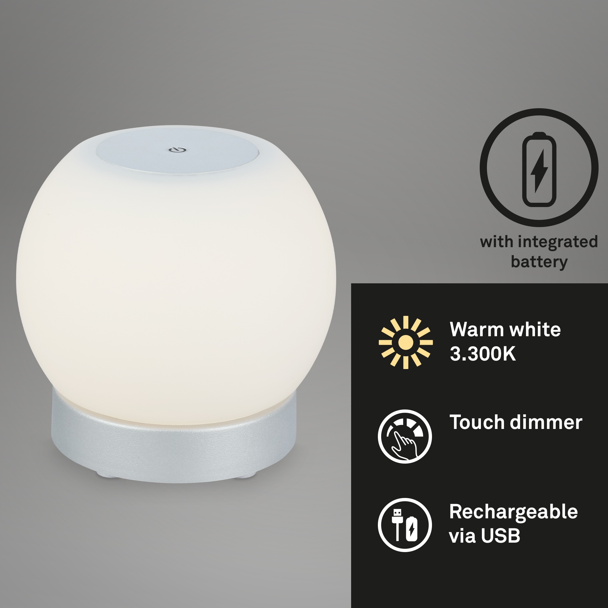 Briloner Leuchten LED Dekolicht »POKA« LED-Modul 1 Stk. Warmweiß 16 x 15 cm, Indoor/Outdoor, Balkon, Wohnzimmer