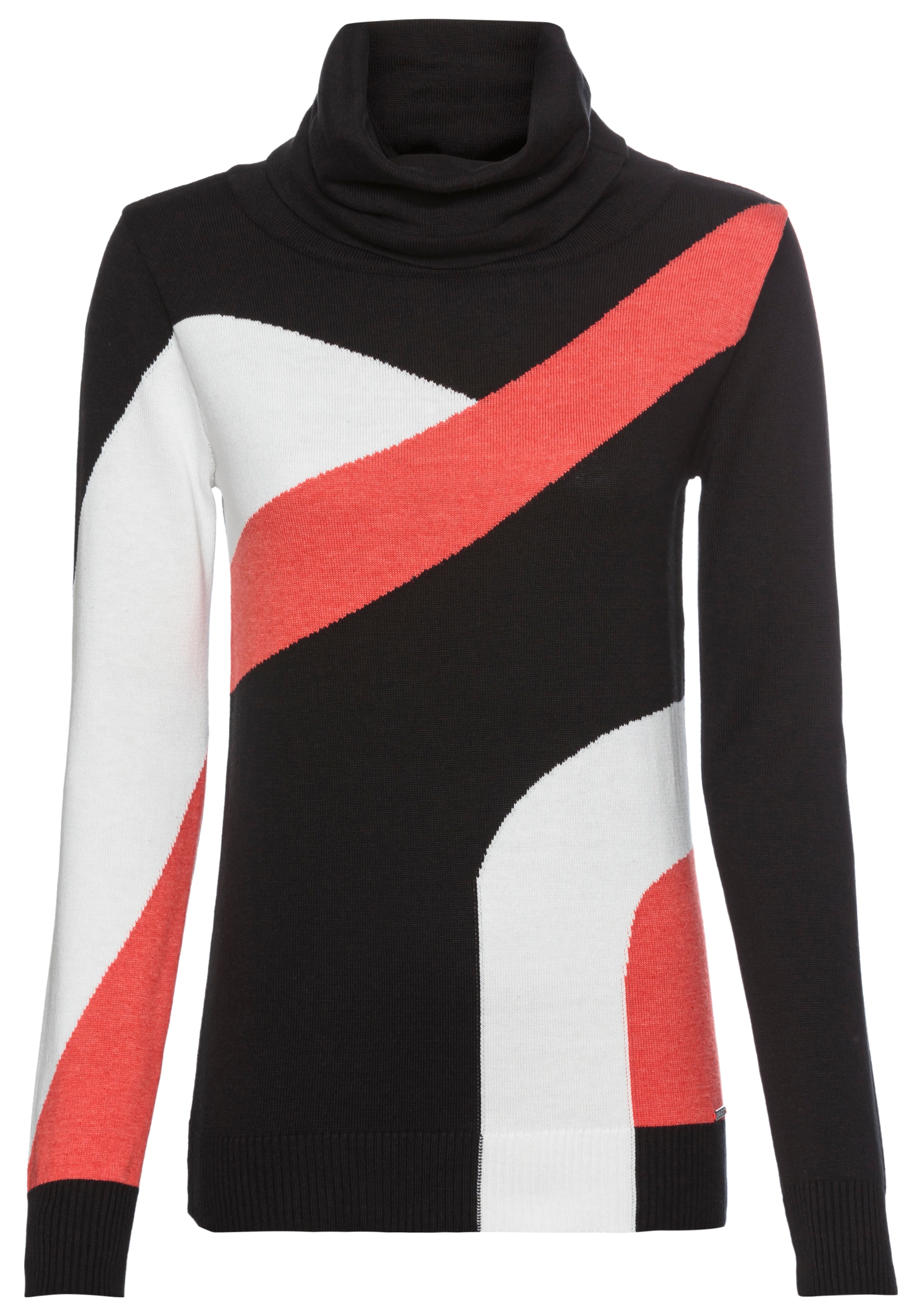 Laura Scott Schalkragenpullover, mit Colorblock - NEUE KOLLEKTION