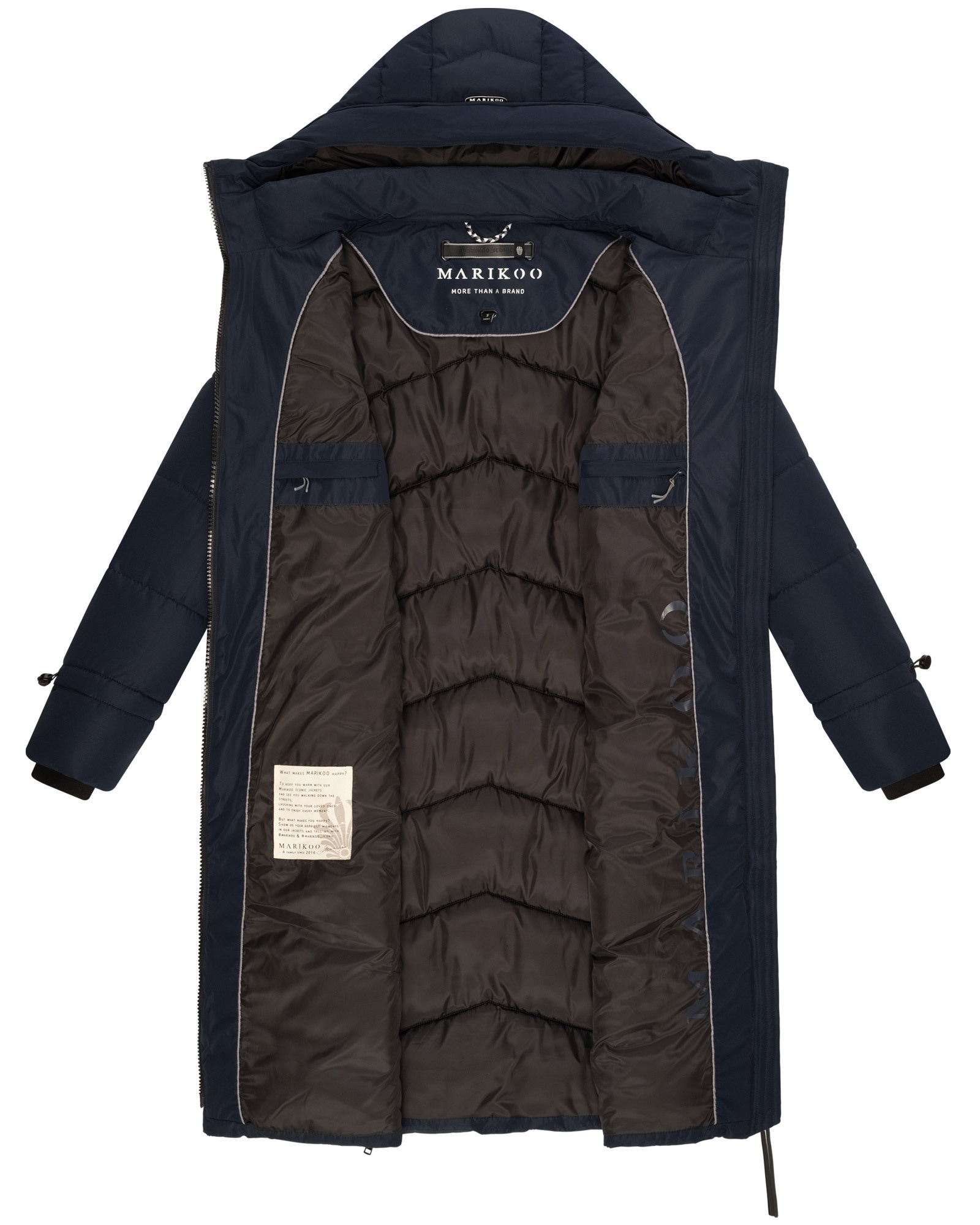 Marikoo Winterjacke »Tomomii XVI«, warmer Winter Stepp Mantel mit Kapuze