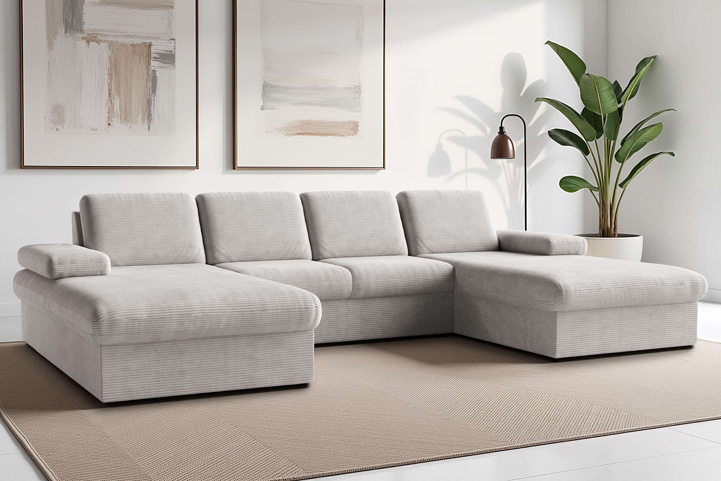 sit&more Wohnlandschaft "Moreno U-Form, B: 309 cm" mit Armteilverstellung, günstig online kaufen