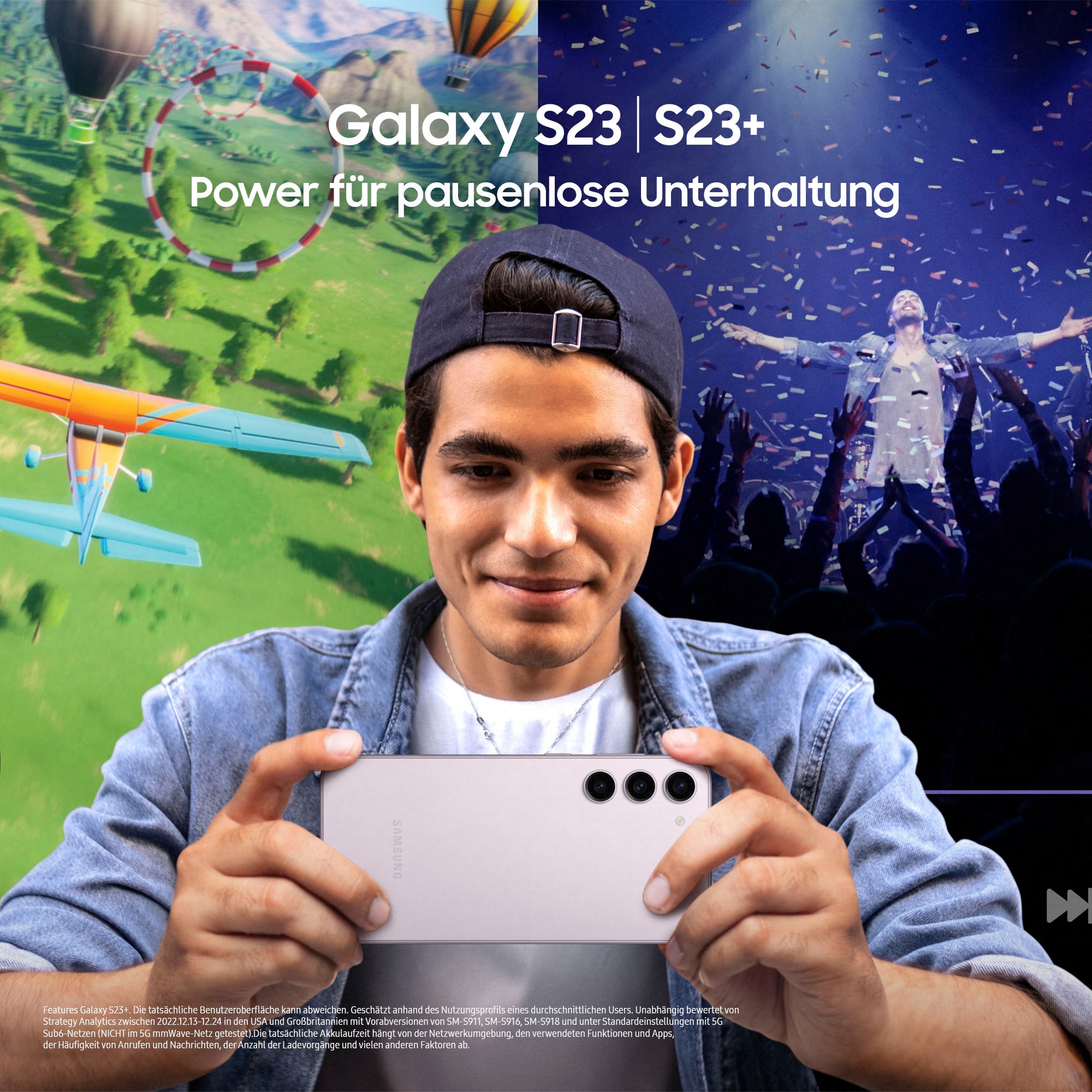 Samsung Smartphone »Galaxy S23+«, rosa, 16,65 cm/6,6 Zoll, 256 GB Speicherplatz, 50 MP Kamera, AI-Funktionen