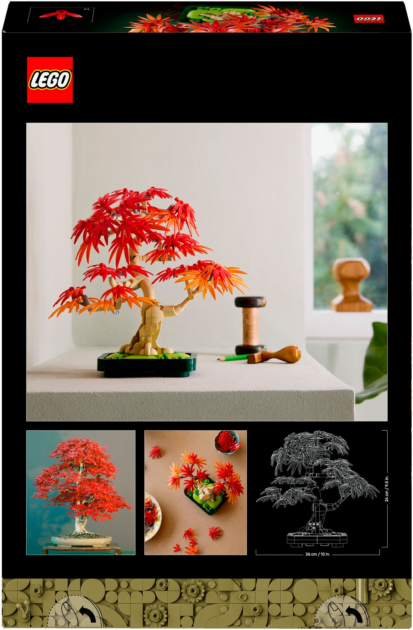 LEGO® Konstruktionsspielsteine »Japanischer Roter Ahorn – Bonsai-Baum (10348), LEGO Botanicals«, (474 St.), Made in Europe