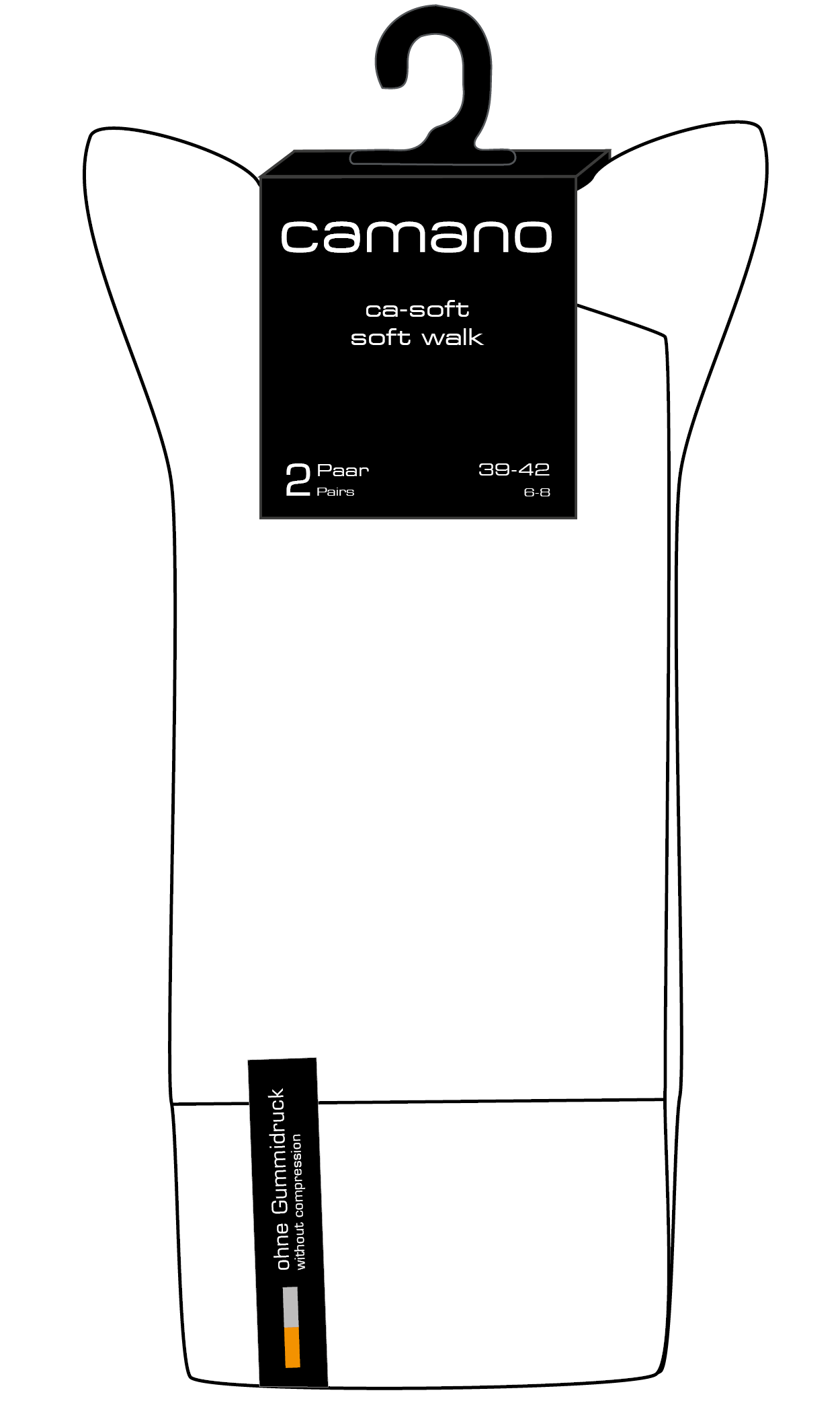 Camano Socken »ca-soft«, (4 Paar), mit leichter Polsterung