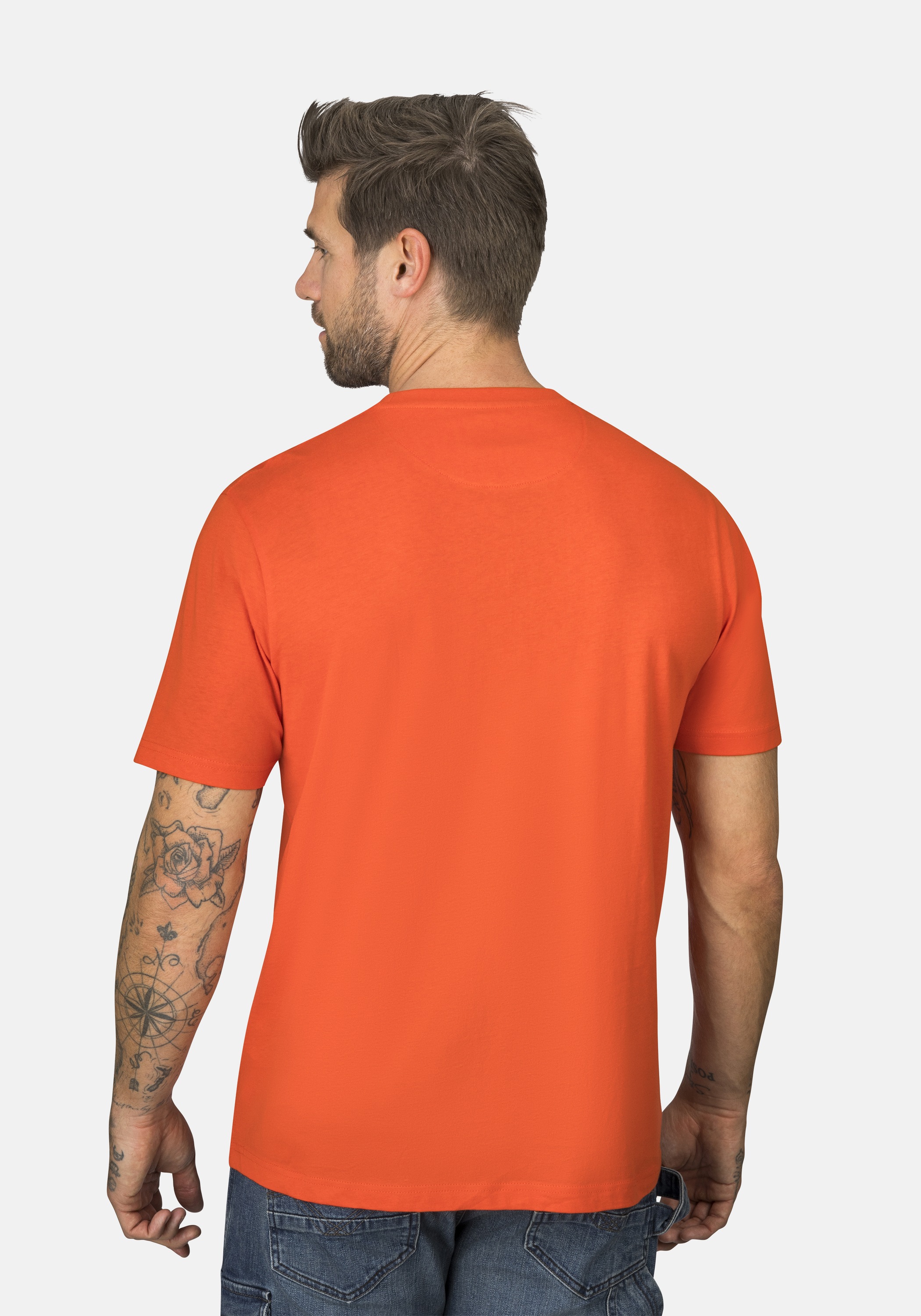 HERO by John Medoox Businessshirt »Workwear T-Shirt mit Logoprint«, T-Shirt mit Logoprint Funktionsqualitätfür Herren