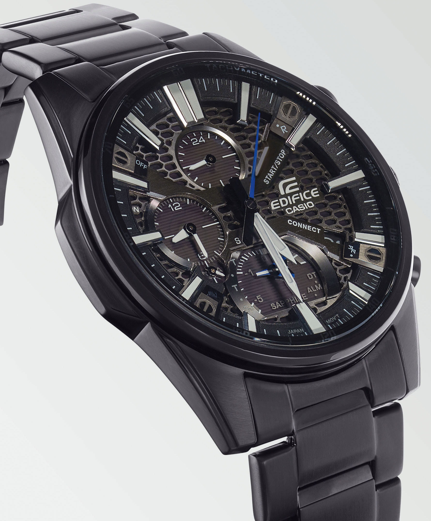 CASIO EDIFICE Smartwatch »EQB-1200DC-1AER«, (Solaruhr, Armbanduhr, Herrenuhr, Bluetooth, Stoppfunktion, Saphirglas)
