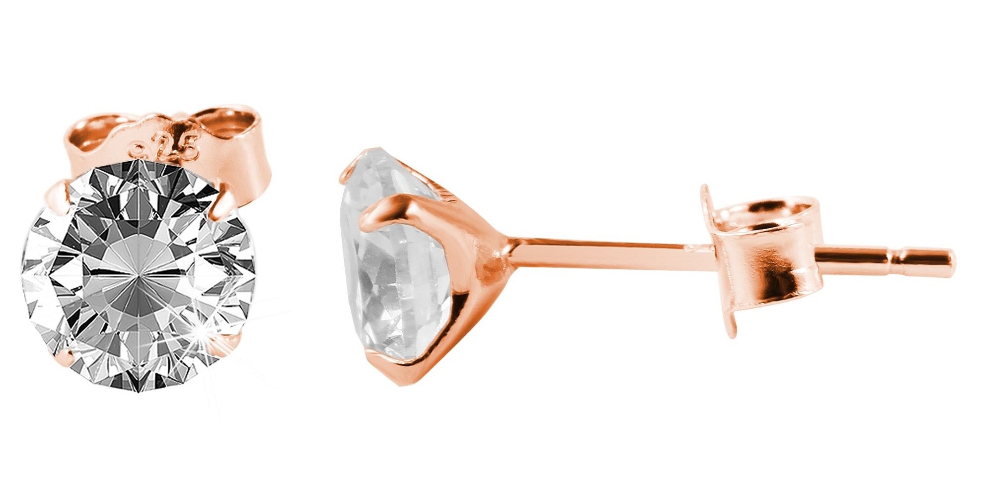 Adelia´s Paar Ohrhänger »Damen Ohrringe – Ohrstecker aus 925 Silber mit Zirkonia« Perfekt als Geschenk zum Valentinstag