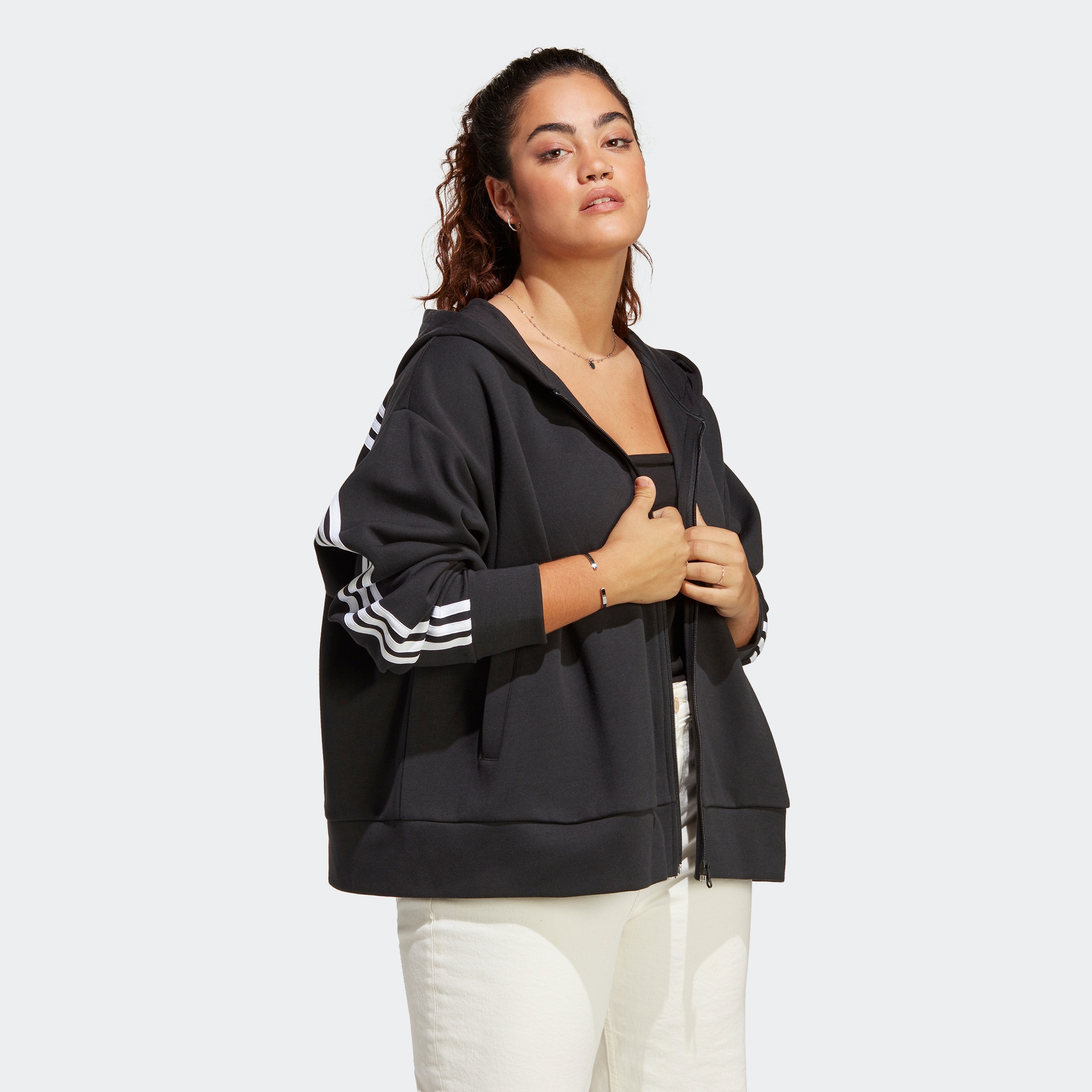 adidas Sportswear Outdoorjacke »FUTURE ICONS 3STREIFEN KAPUZENJACKE«, mit Kapuze