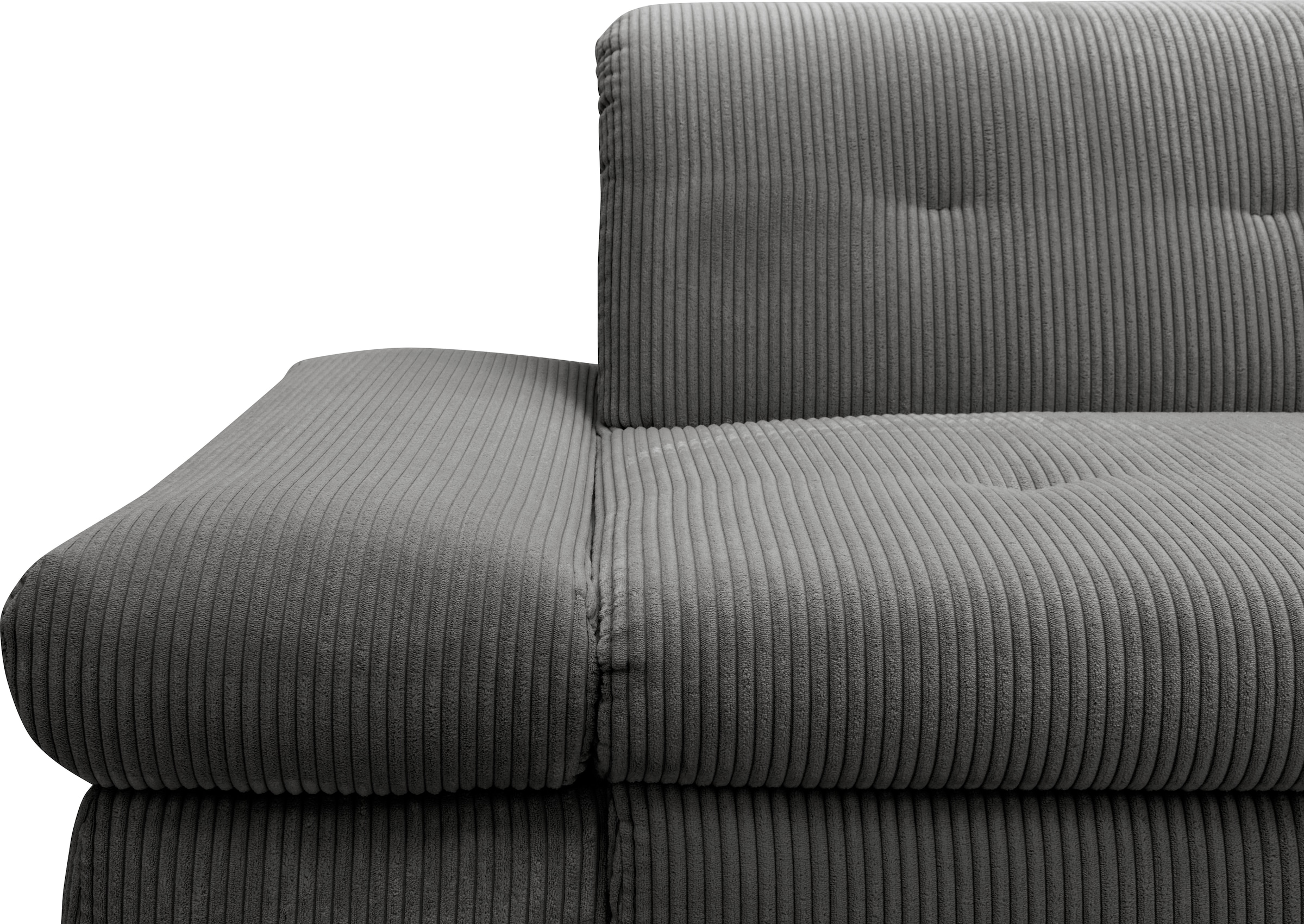 DOMO collection Ecksofa »Moric B/T/H 300/172/80 cm, auch in Cord, L-Form«, XXL-Format, wahlweise auch mit Bettfunktion und Armverstellung