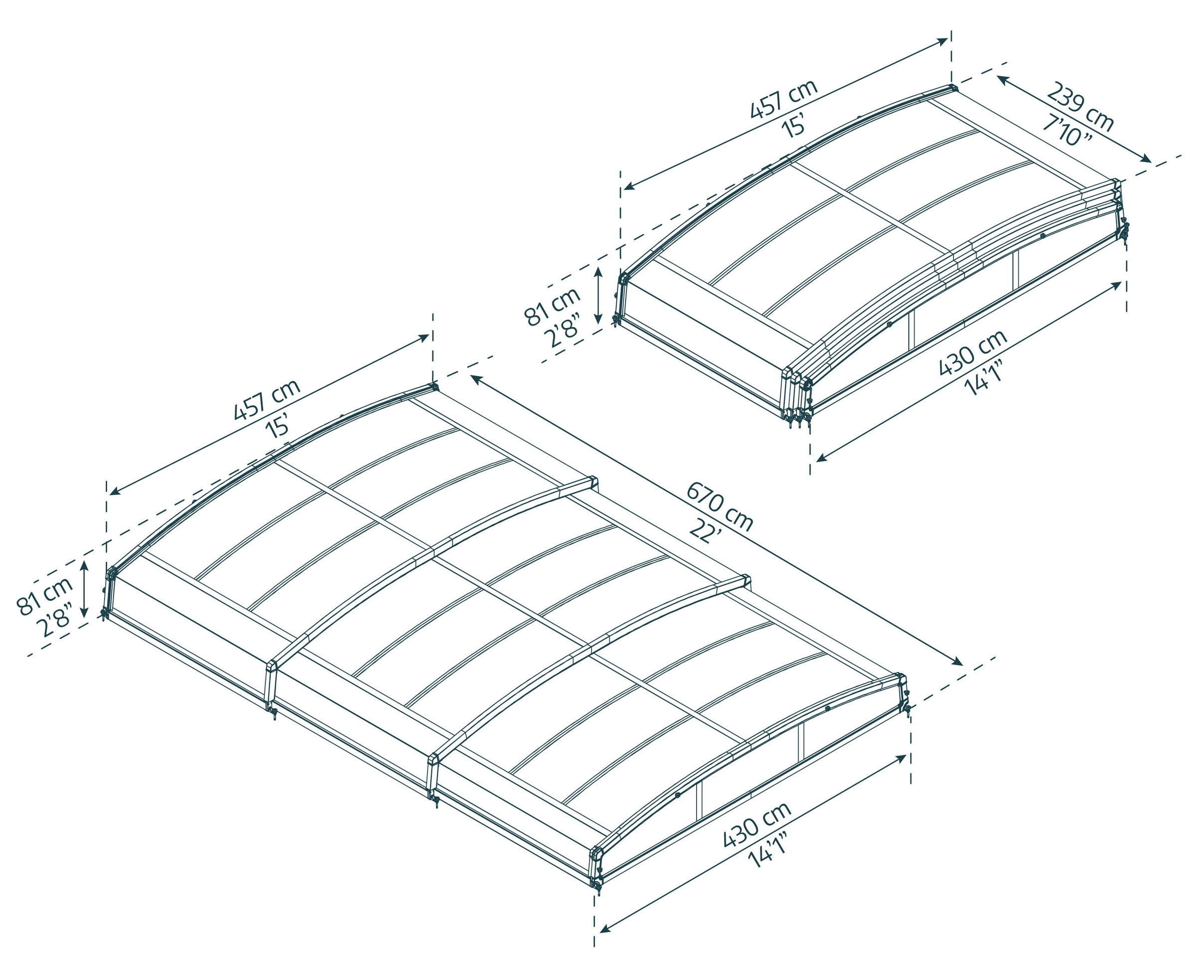 Palram - Canopia Poolverdeck »Palram - Canopia Poolüberdachung Majorca«, für rechteckige Pools bis zu 4 x 6 m geeignet