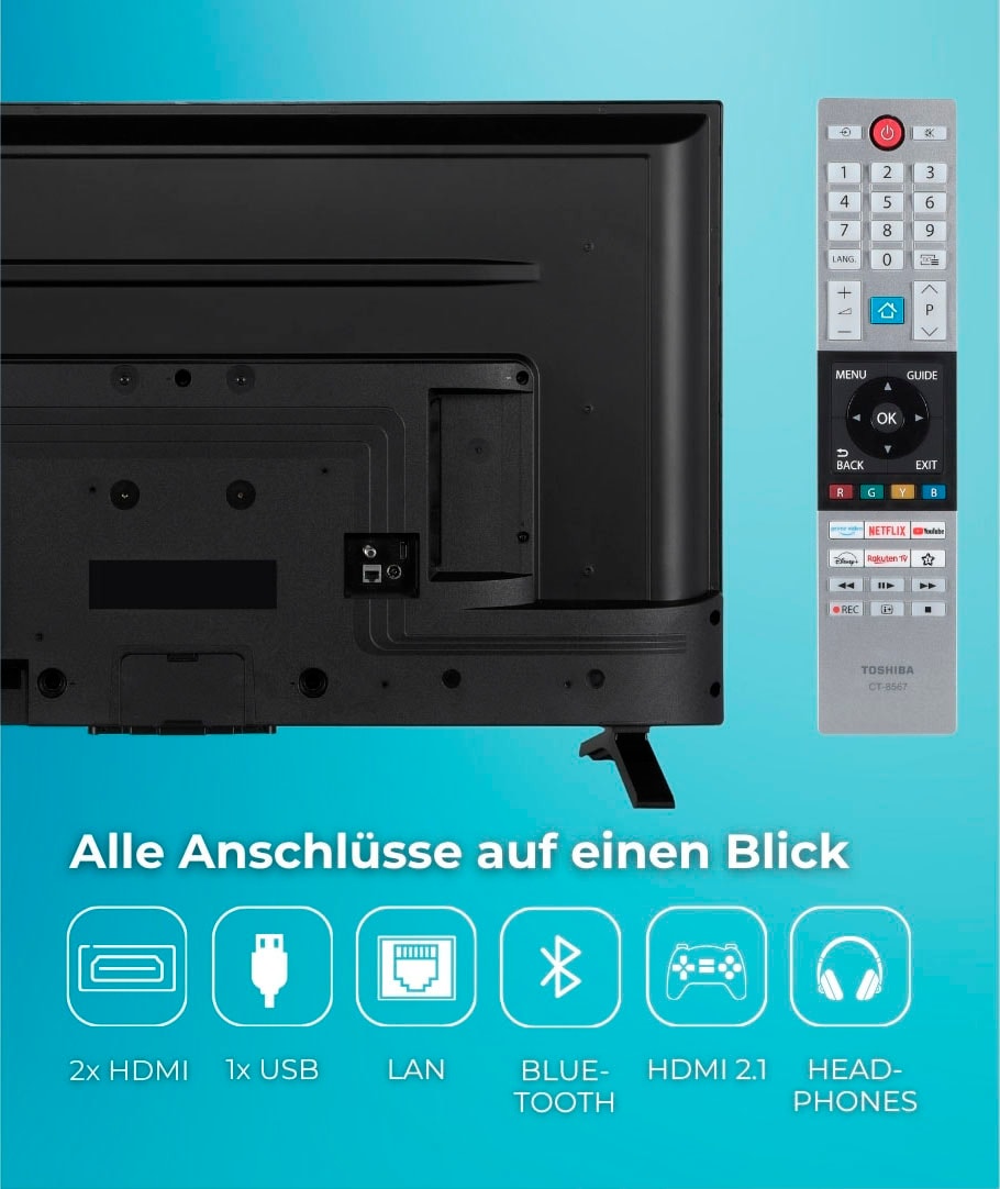 Toshiba DLED-Fernseher »40LV2F63DA« 100 cm/40 ″ Full HD Smart-TV