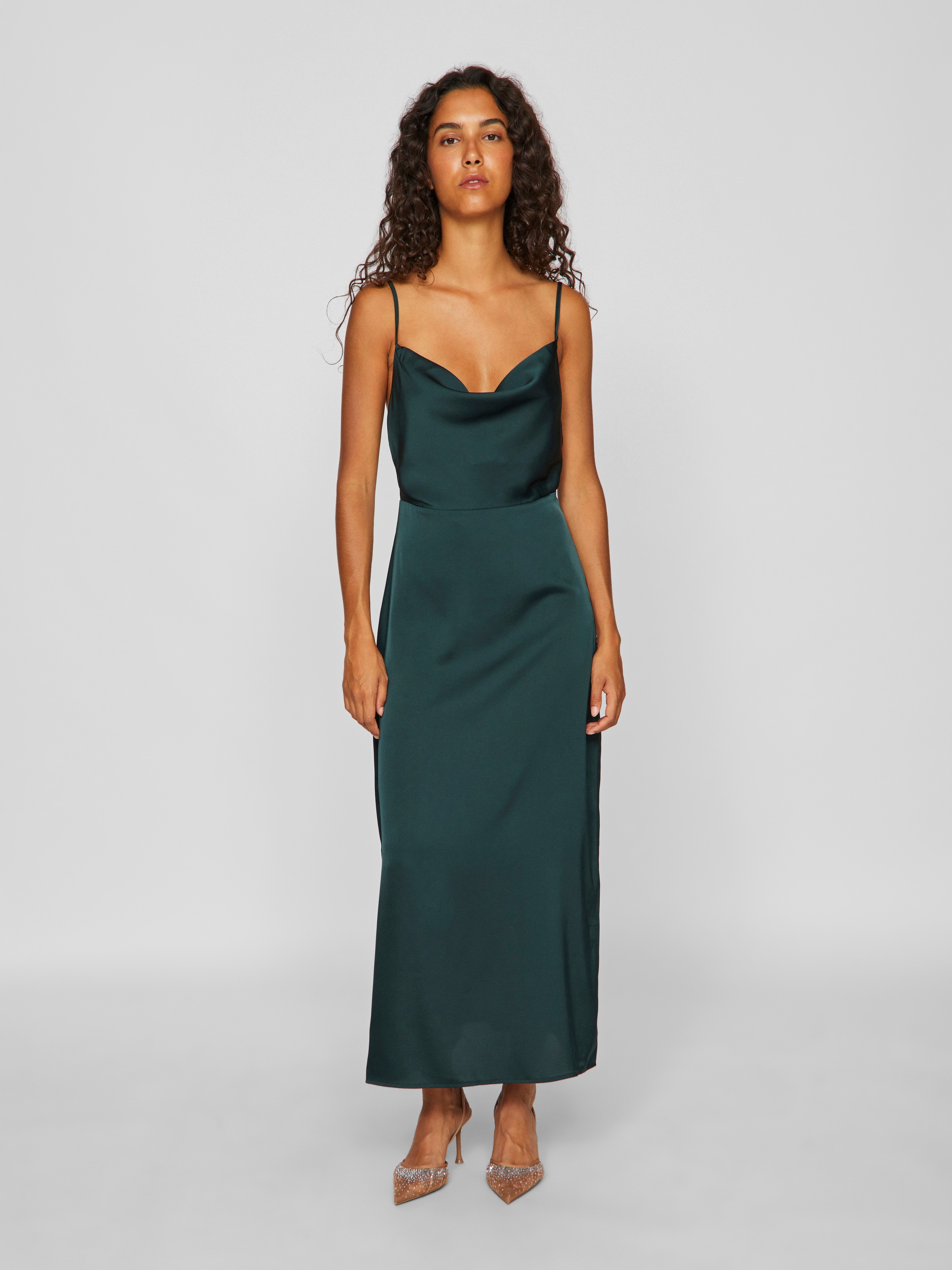 Vila Trägerkleid "VIRAVENNA STRAP ANKLE DRESS - NOOS" Kunstfaser, regular f günstig online kaufen