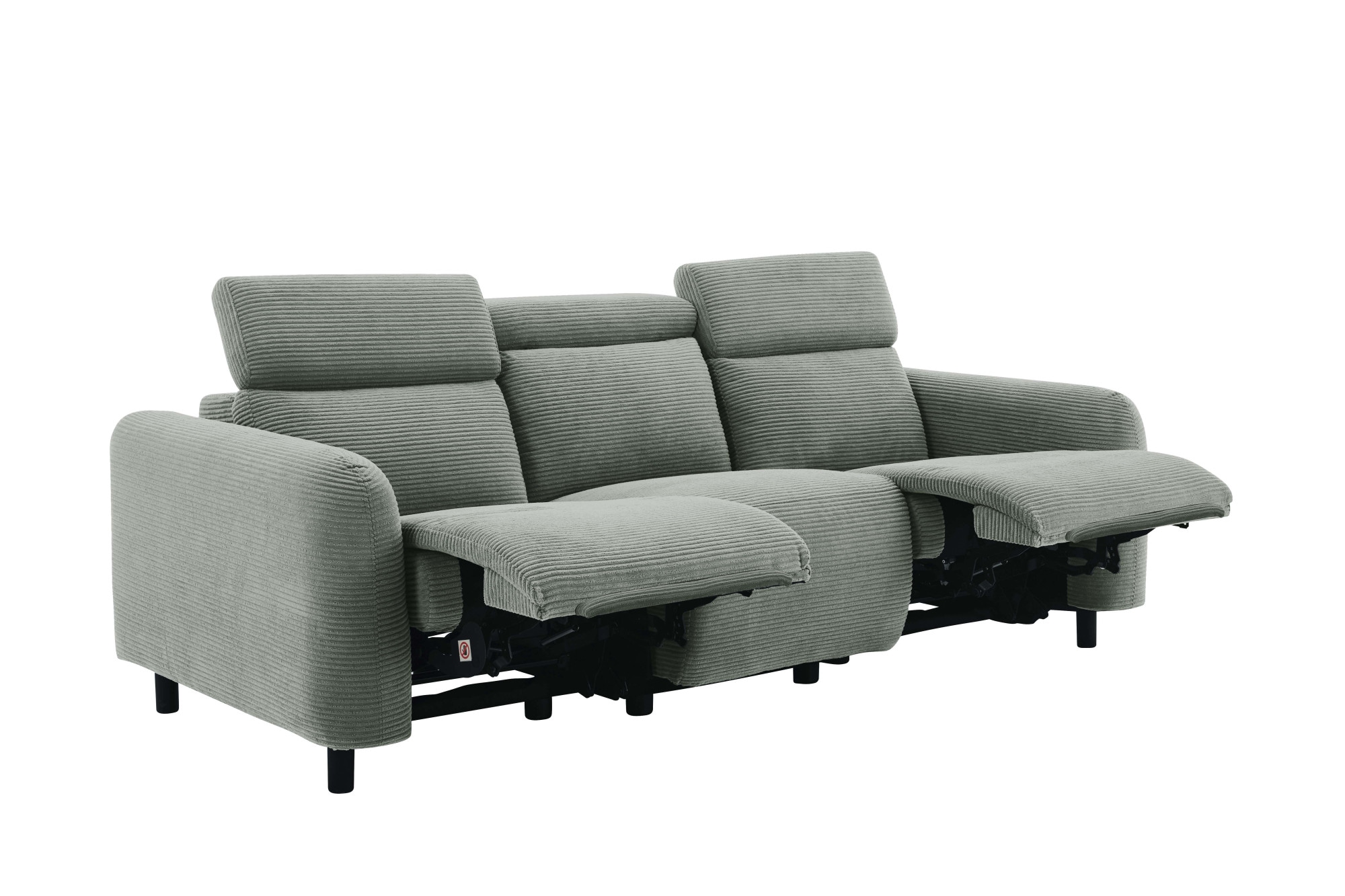 Home affaire 3-Sitzer »SKAANE in Cord, Sofa mit manueller u. elektrischer Relaxfunktion«, Relax-Funktion in 2 Sitzen, Kopfteilverstellung, Federkernpolsterung