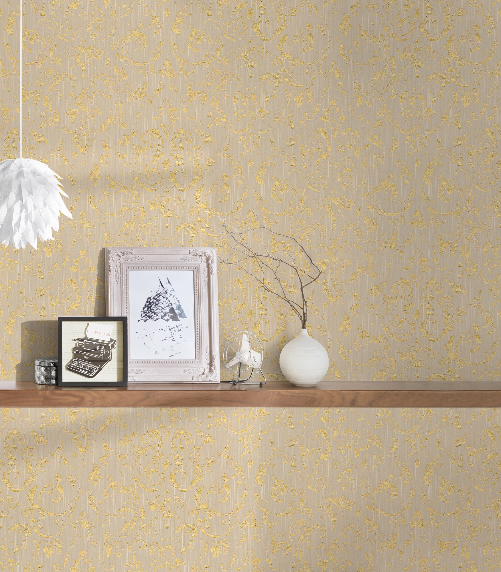 Architects Paper Textiltapete »Metallic Silk«, Barock-matt-glänzend, Ornament Tapete Barock Tapeten Wohnzimmer Schlafzimmer Küche Flur Büro