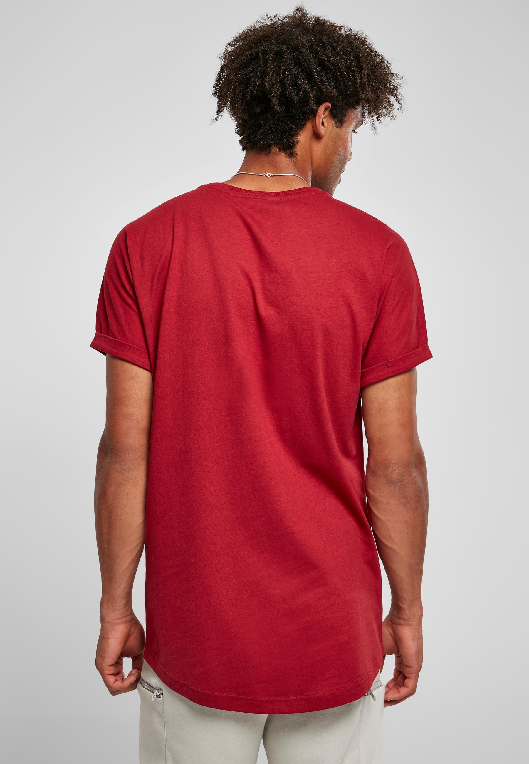 URBAN CLASSICS T-Shirt »Urban Classics Herren Long Shaped Turnup Tee«, (1 tlg.)
