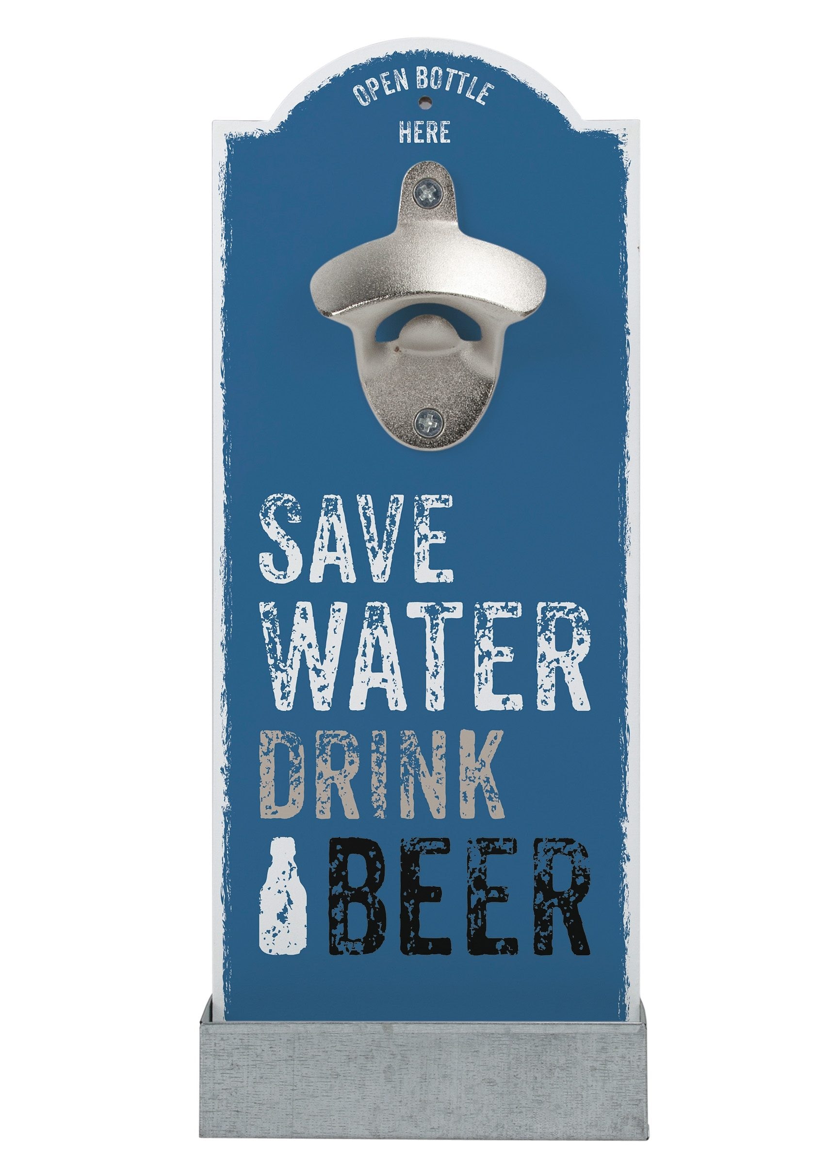 Contento Flaschenöffner "Save Water", für die Wand