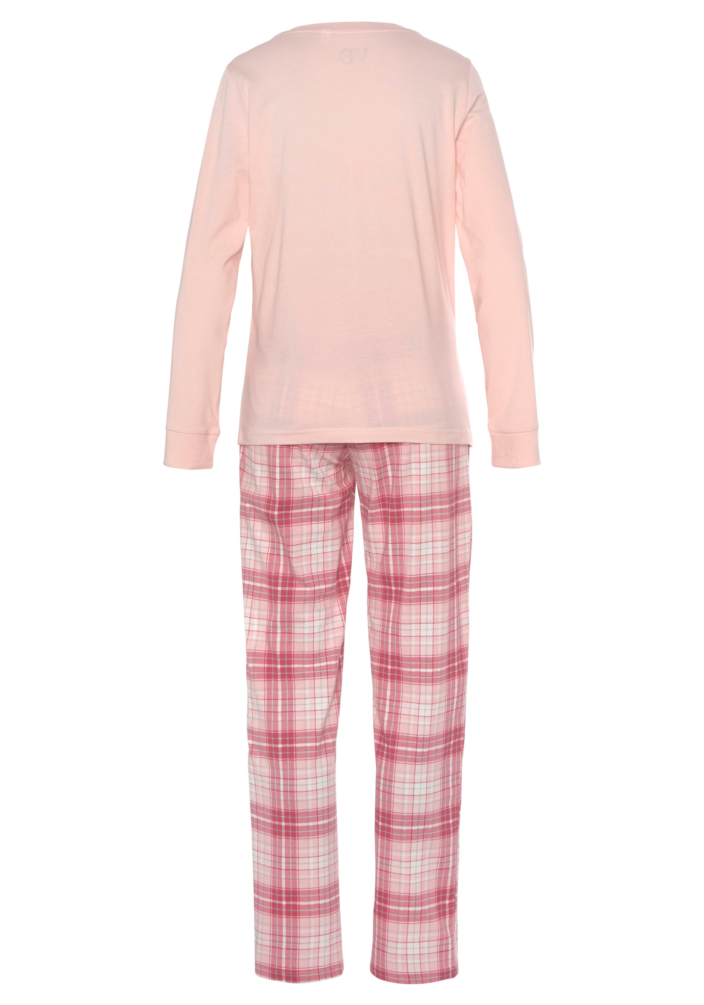 bestellen Dreams mit Vivance Doppelpack Pyjama, im 2 Blumendruck BAUR Stück), und Karo- | 4 (Packung, online tlg.,