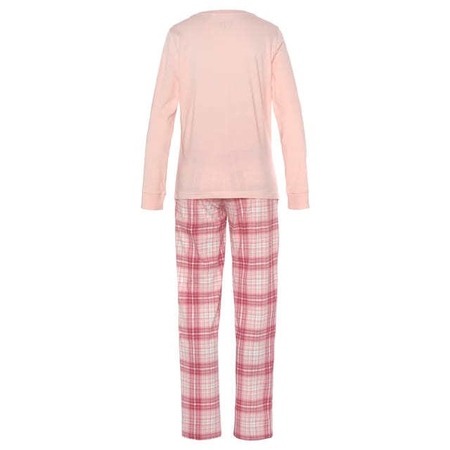 Vivance Dreams Pyjama, (Packung, 4 tlg., 2 Stück), mit Karo- und  Blumendruck im Doppelpack online bestellen | BAUR