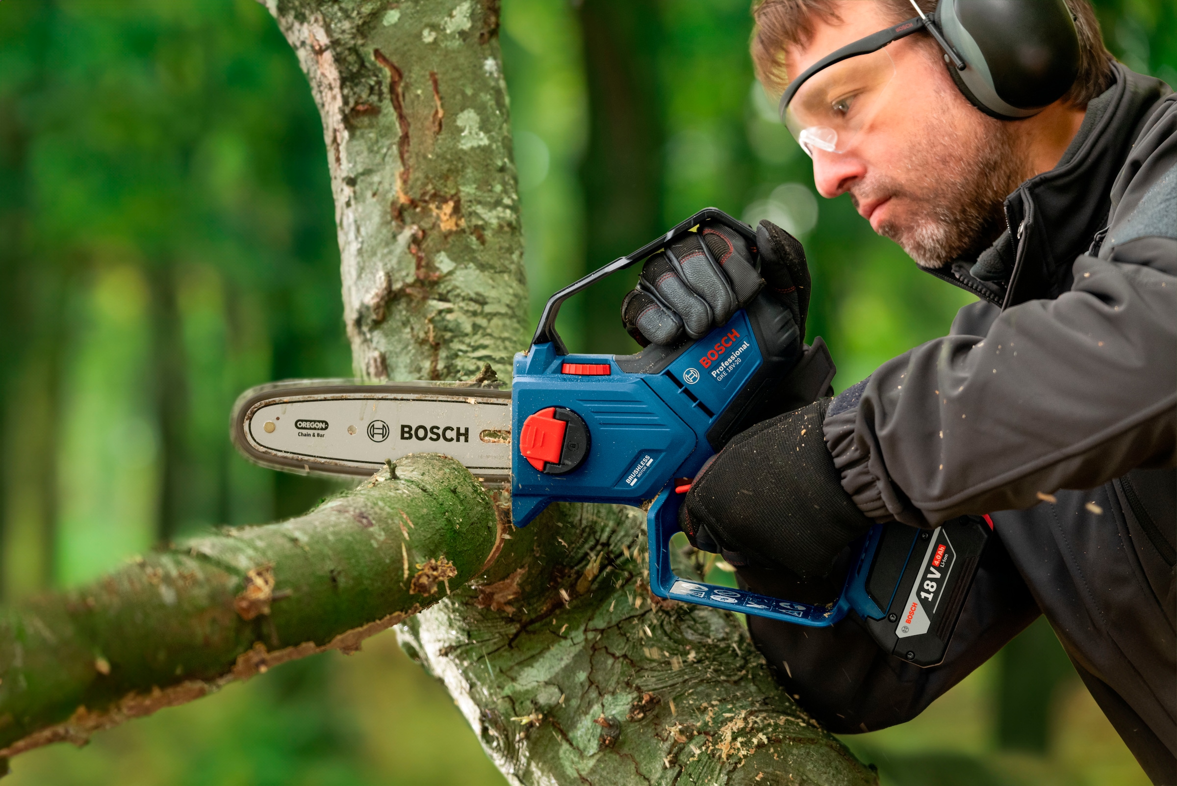 Bosch Professional Akku-Kettensäge »Mini »GKE 18V-20««, (BxLxH: 28x51x11 cm), ohne Akku, ohne Ladegerät