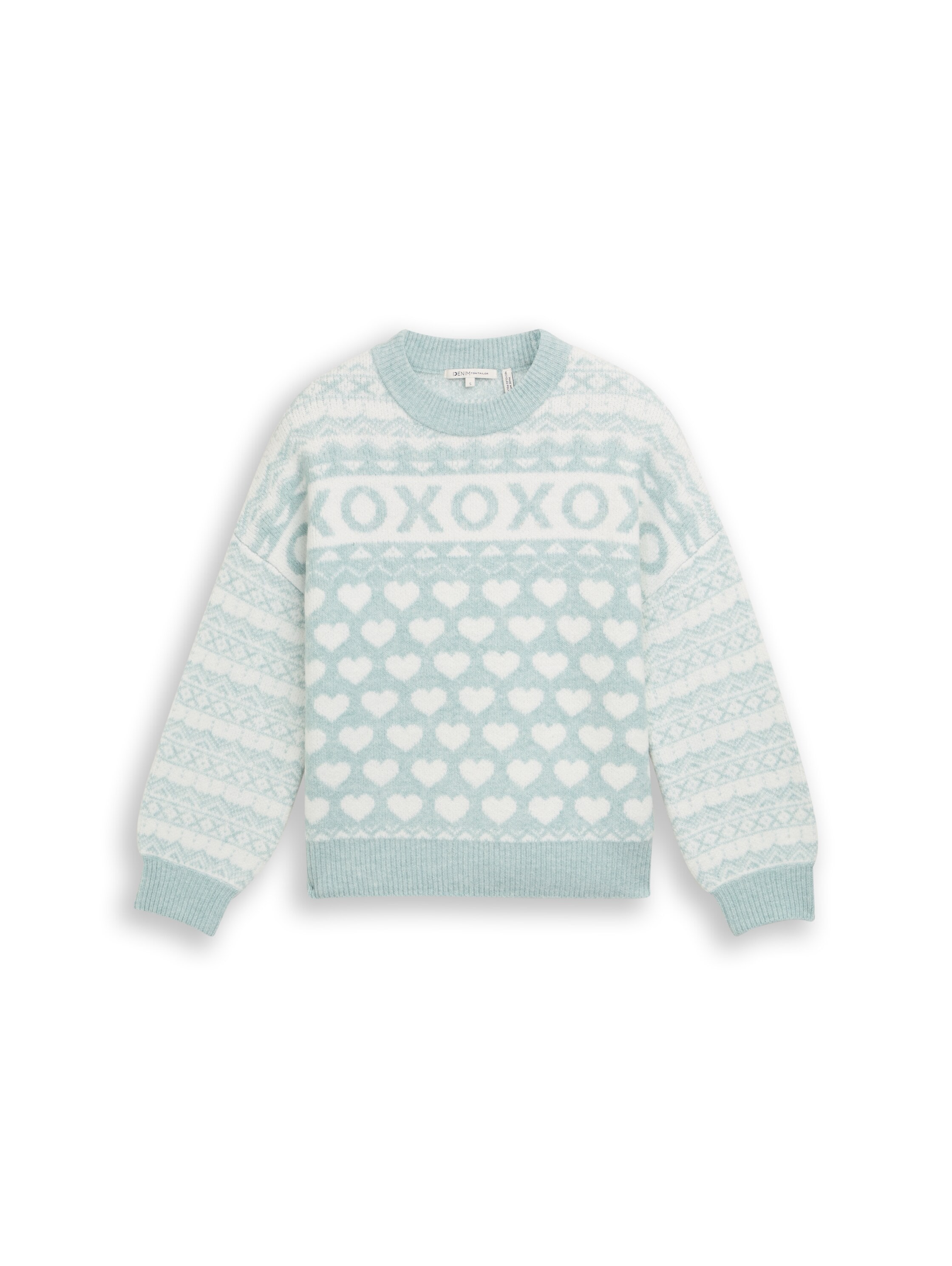 TOM TAILOR Denim Strickpullover mit Allover-Muster