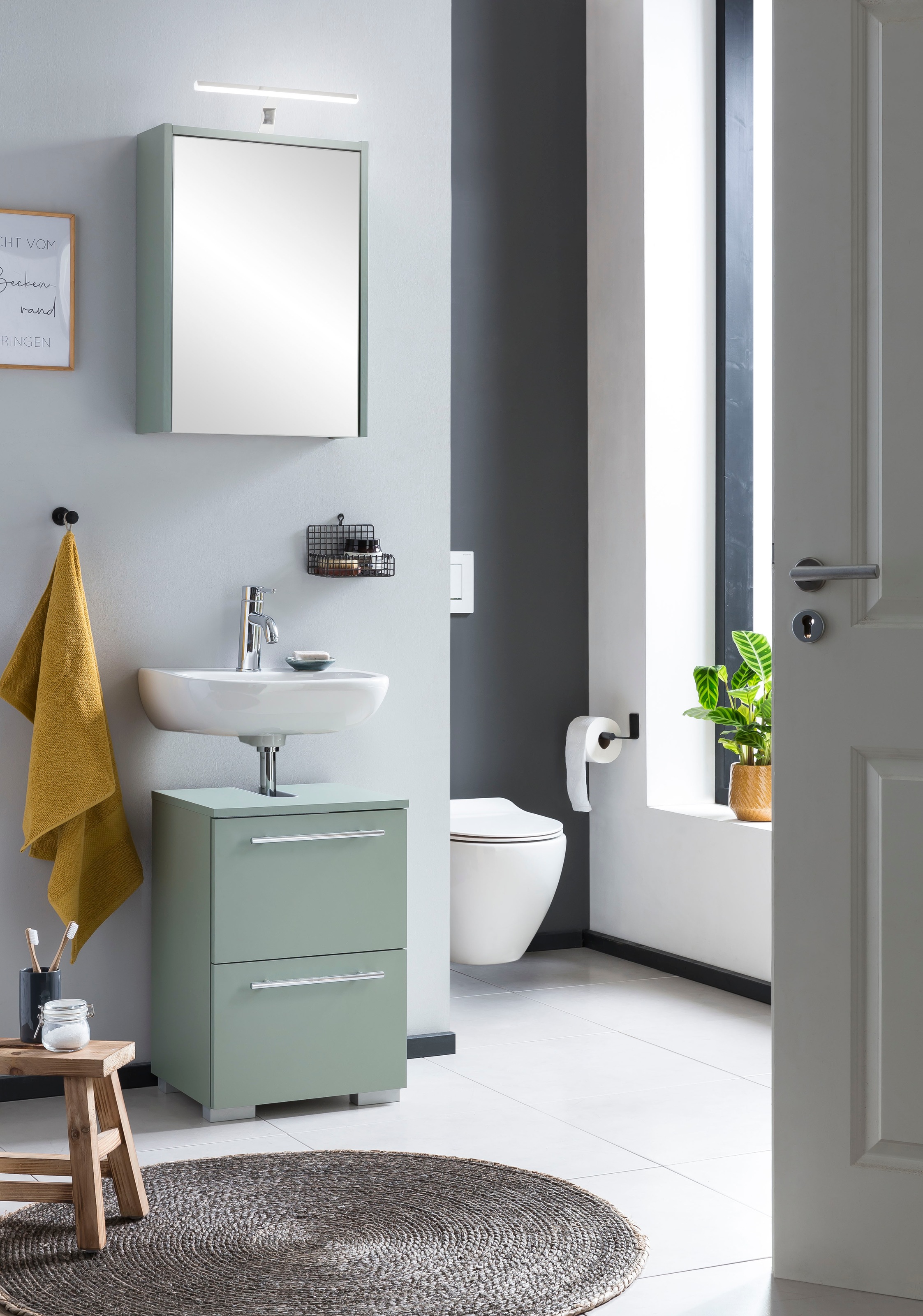 welltime Waschbeckenunterschrank "Carlos" Breite 40 cm günstig online kaufen