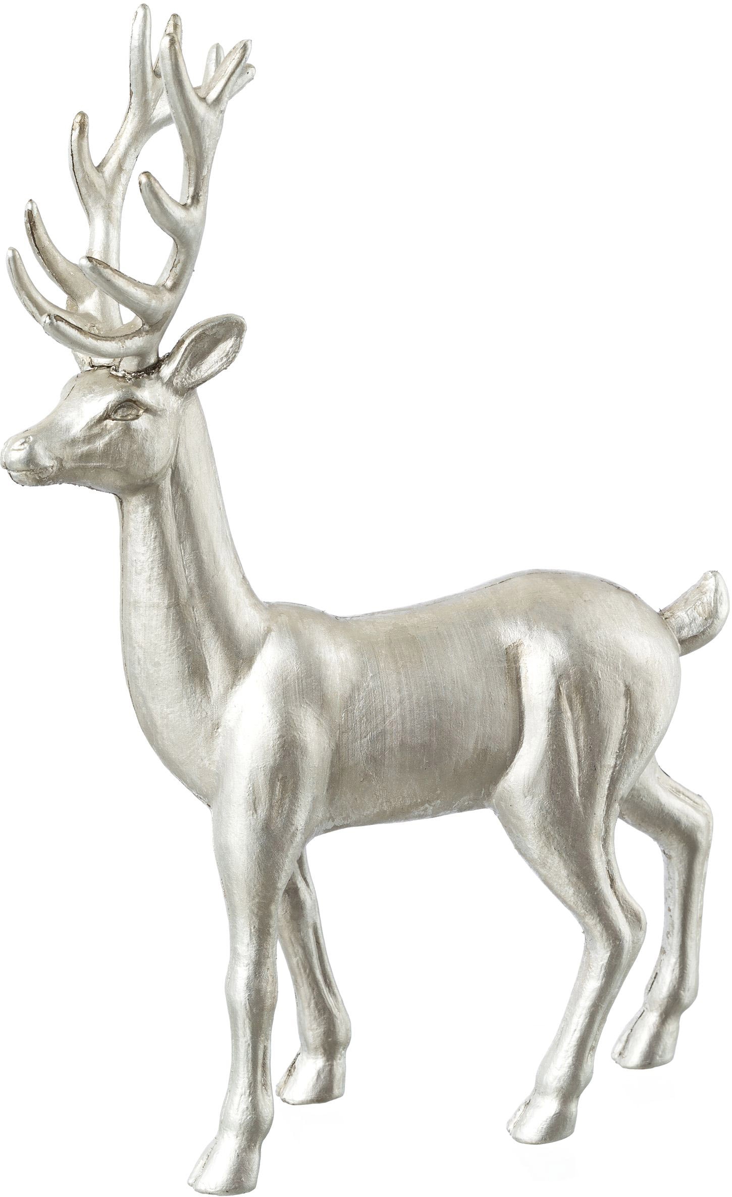 in Antik-Silber Weihnachtsdeko«, Creativ | »Hirsch, kaufen deco BAUR Weihnachtsfigur