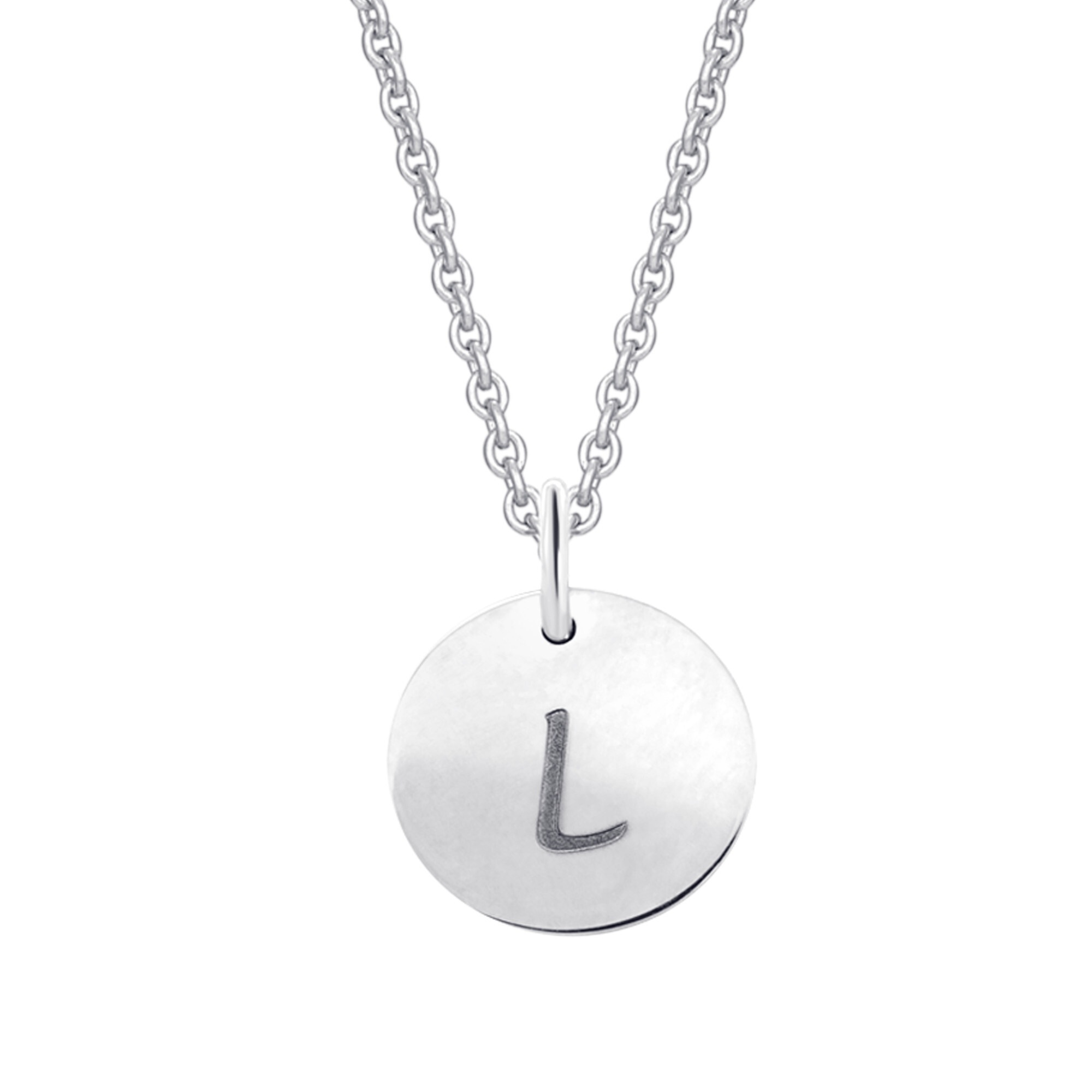 ONE ELEMENT Letter Pendant 333 White Gold 11 mm Silver Letter A