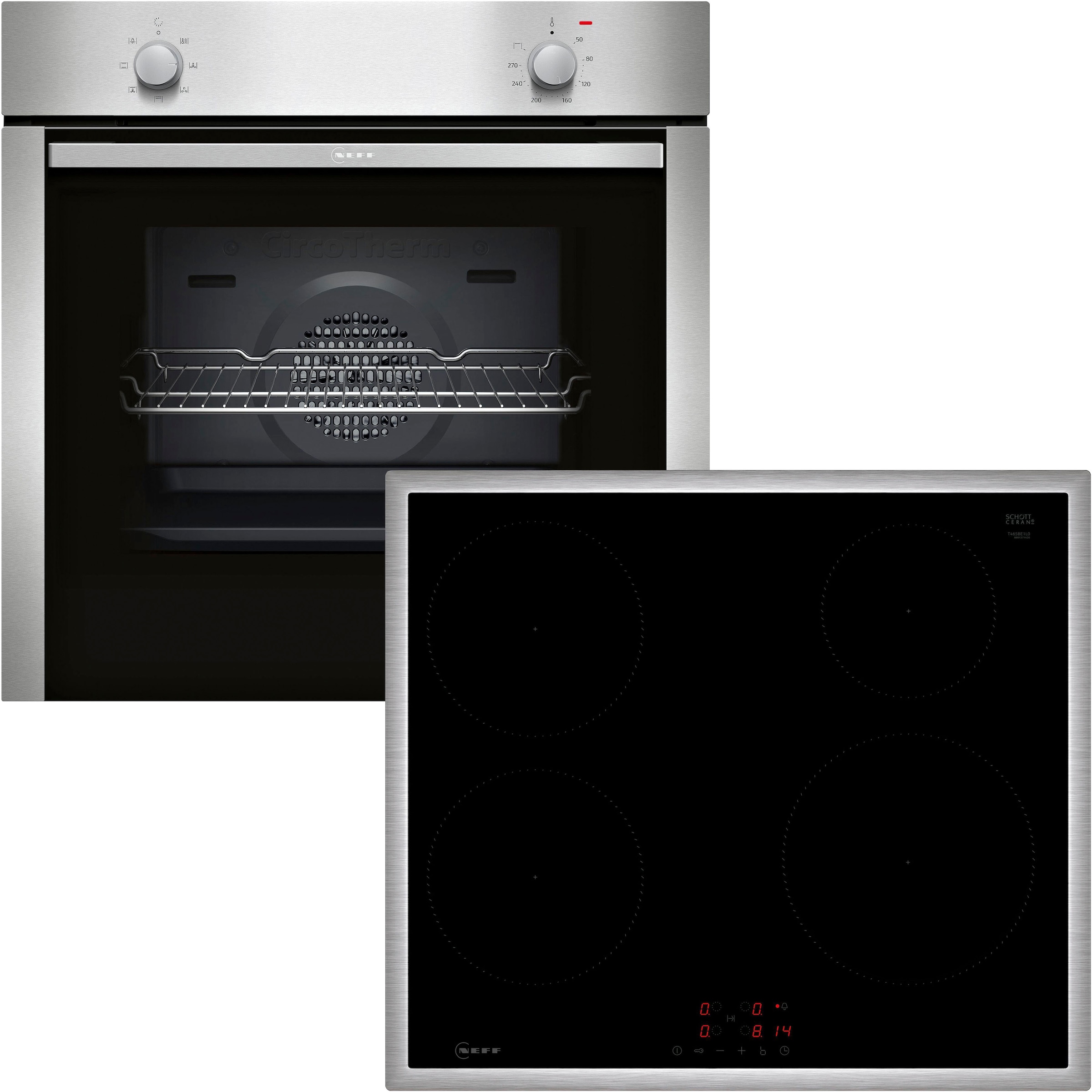 NEFF Backofen-Set N 30/N 50 "B1DCA0AN0", mit Teleskopauszug nachrüstbar