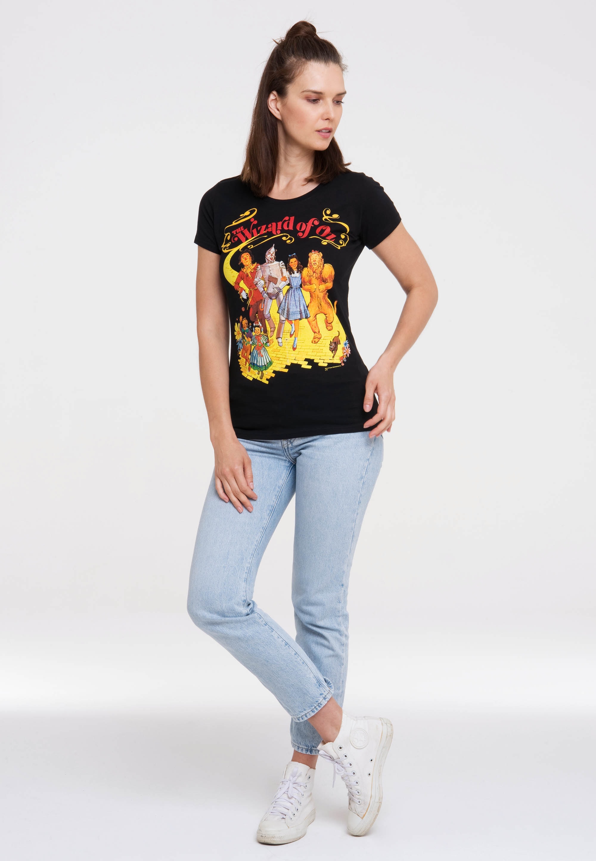 LOGOSHIRT T-Shirt »Yellow Brick mit Road | Retro-Print bestellen Der für - BAUR Zauberer Oz«, von tollem