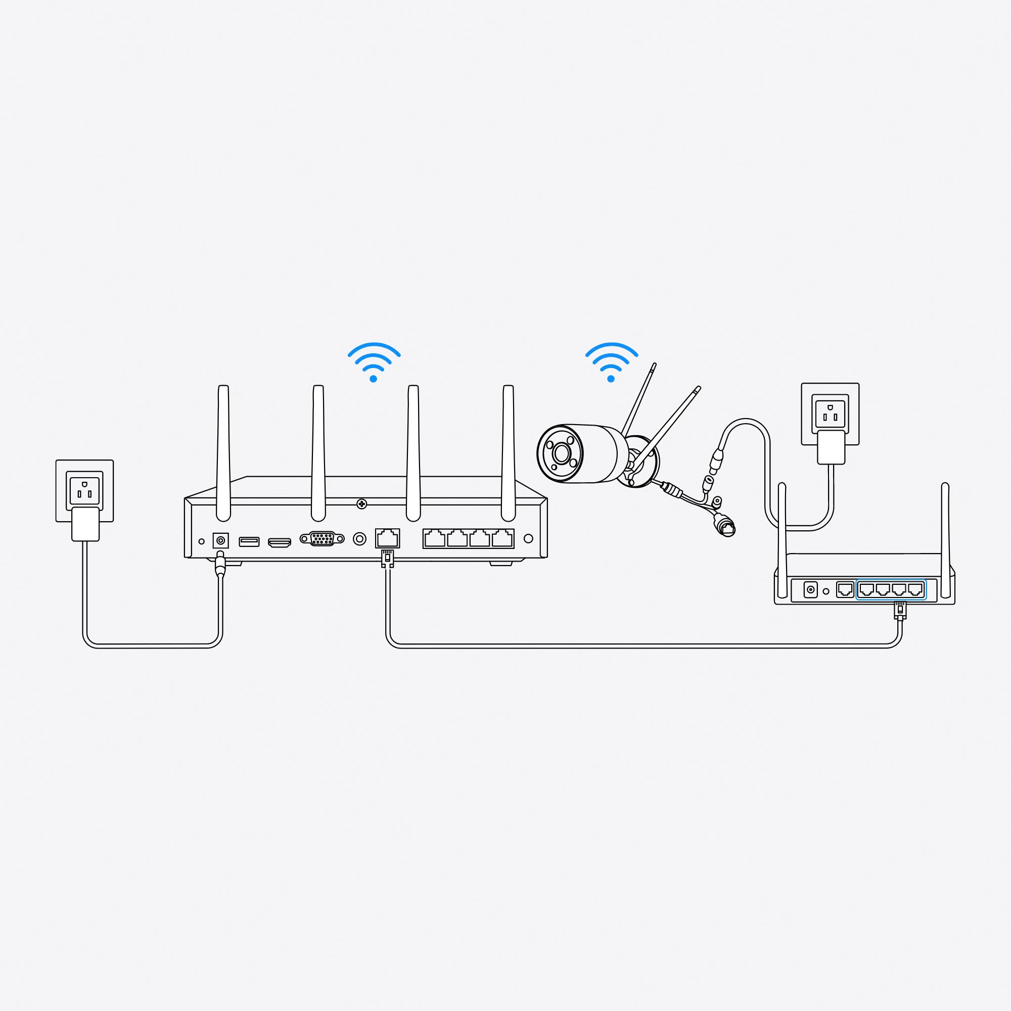 Reolink Überwachungskamera »NVS12-8MB4W WiFi System«, Außenbereich