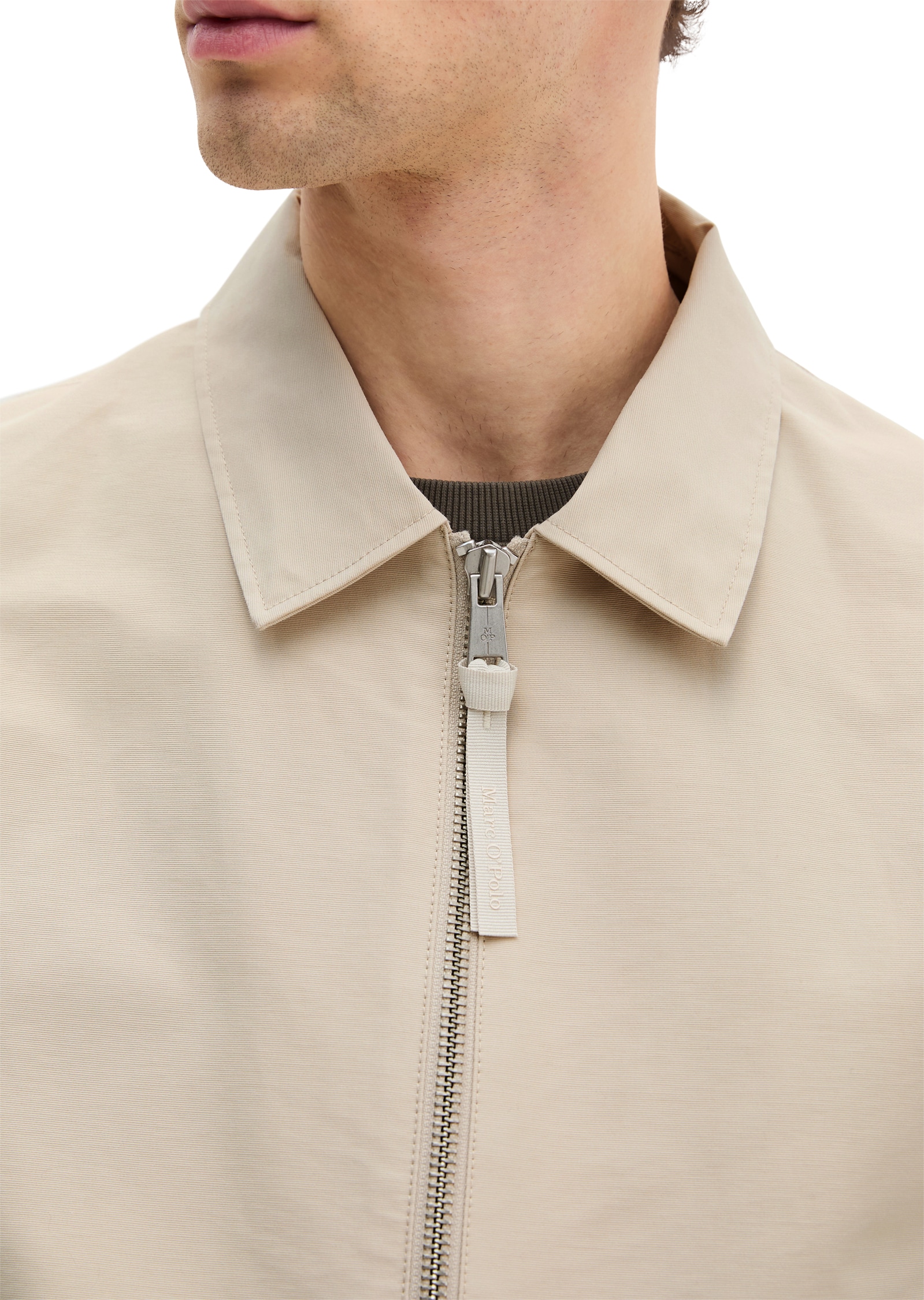 Marc O'Polo Canvasjacke ohne Kapuze wasserabweisend, Regular Fit, elastischer Bund