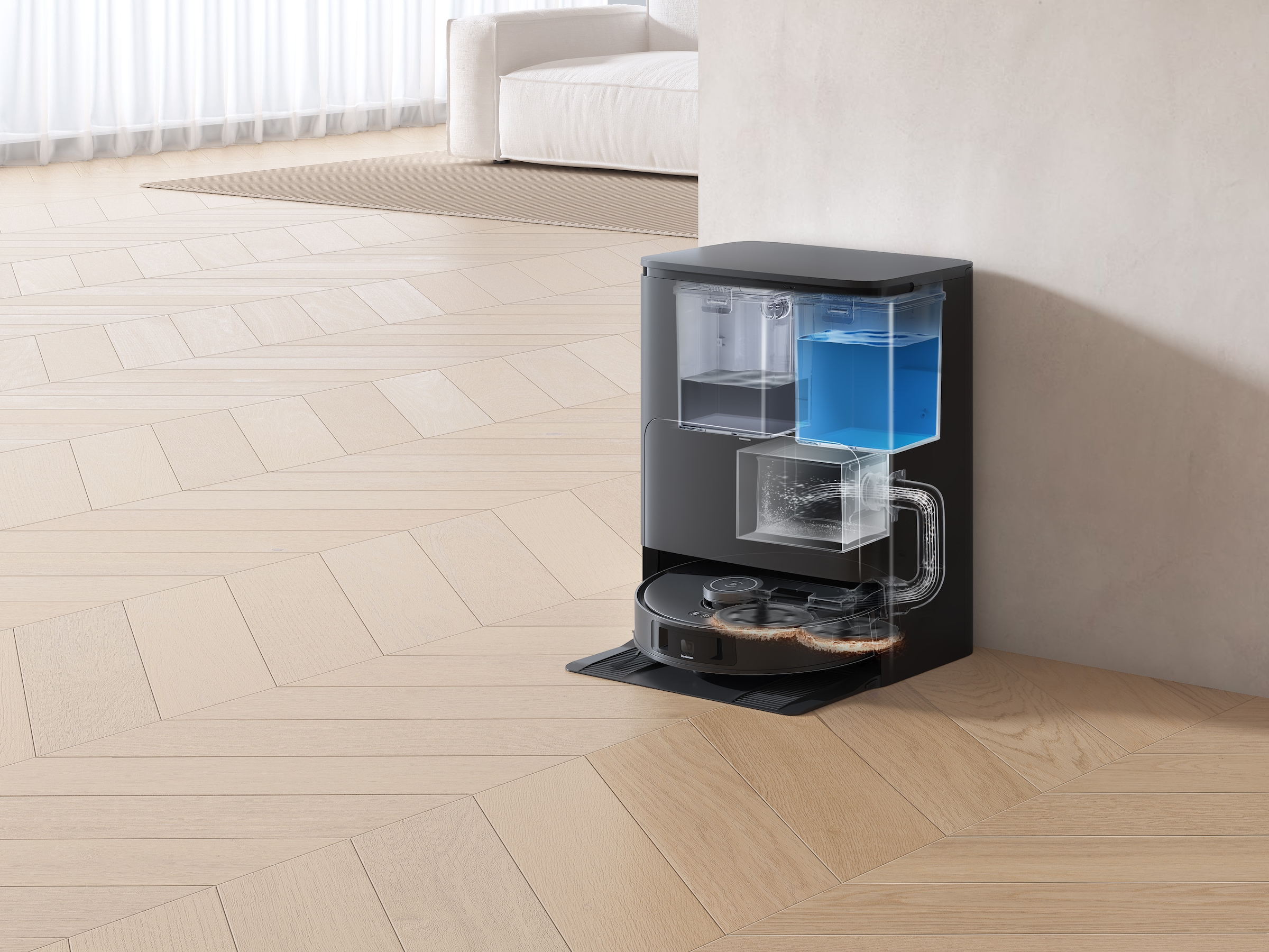 ECOVACS Saugroboter »ECOVACS DEEBOT T30S PRO OMNI«, 11.000PA, OMNI Station, Mopphebesystem, Adaptive Kantenreinigung