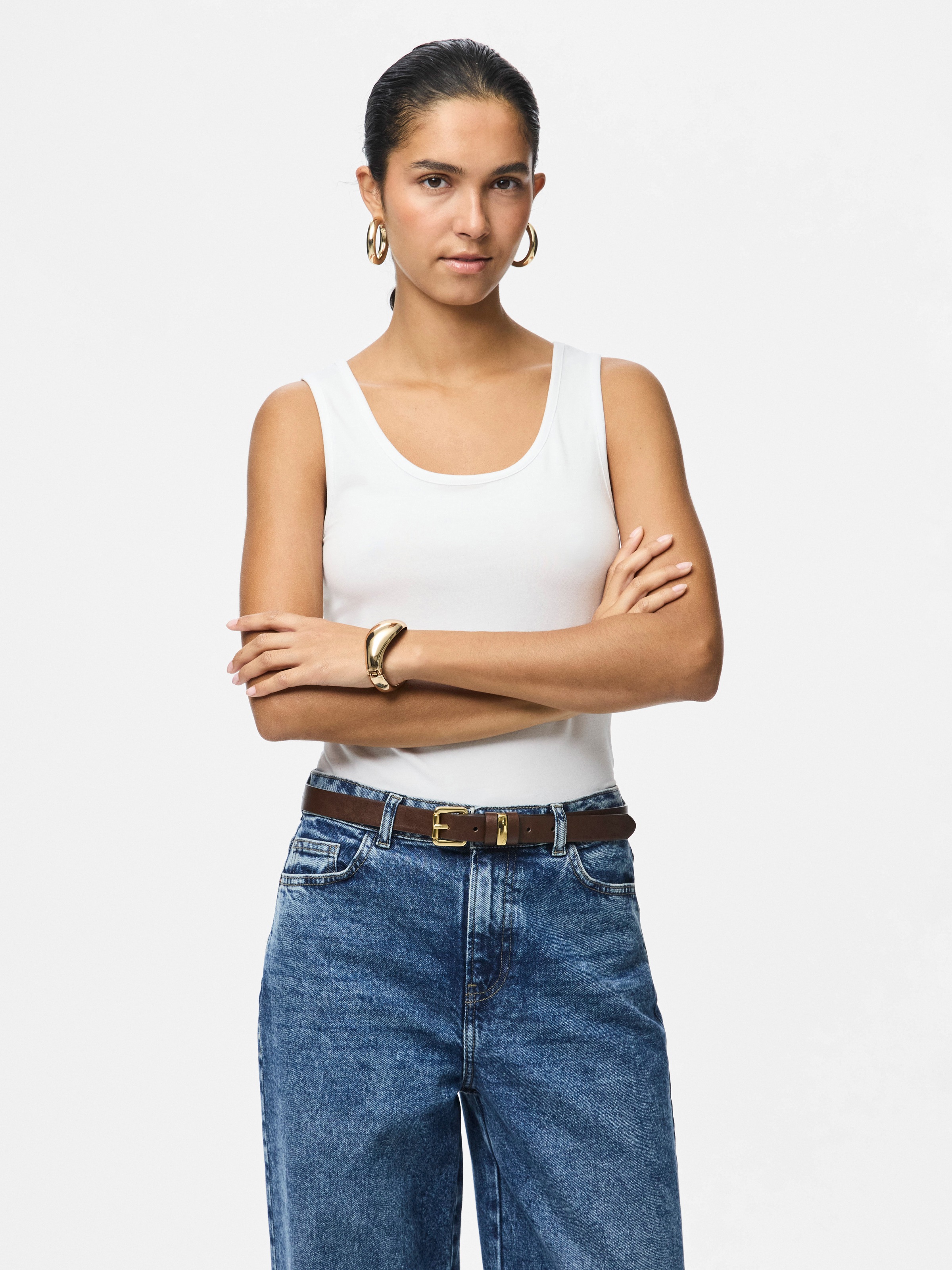 pieces Tanktop "PCAMELIA TANK TOP 2-PACK JRS NOOS BC" 2er-Pack, mit klassis günstig online kaufen