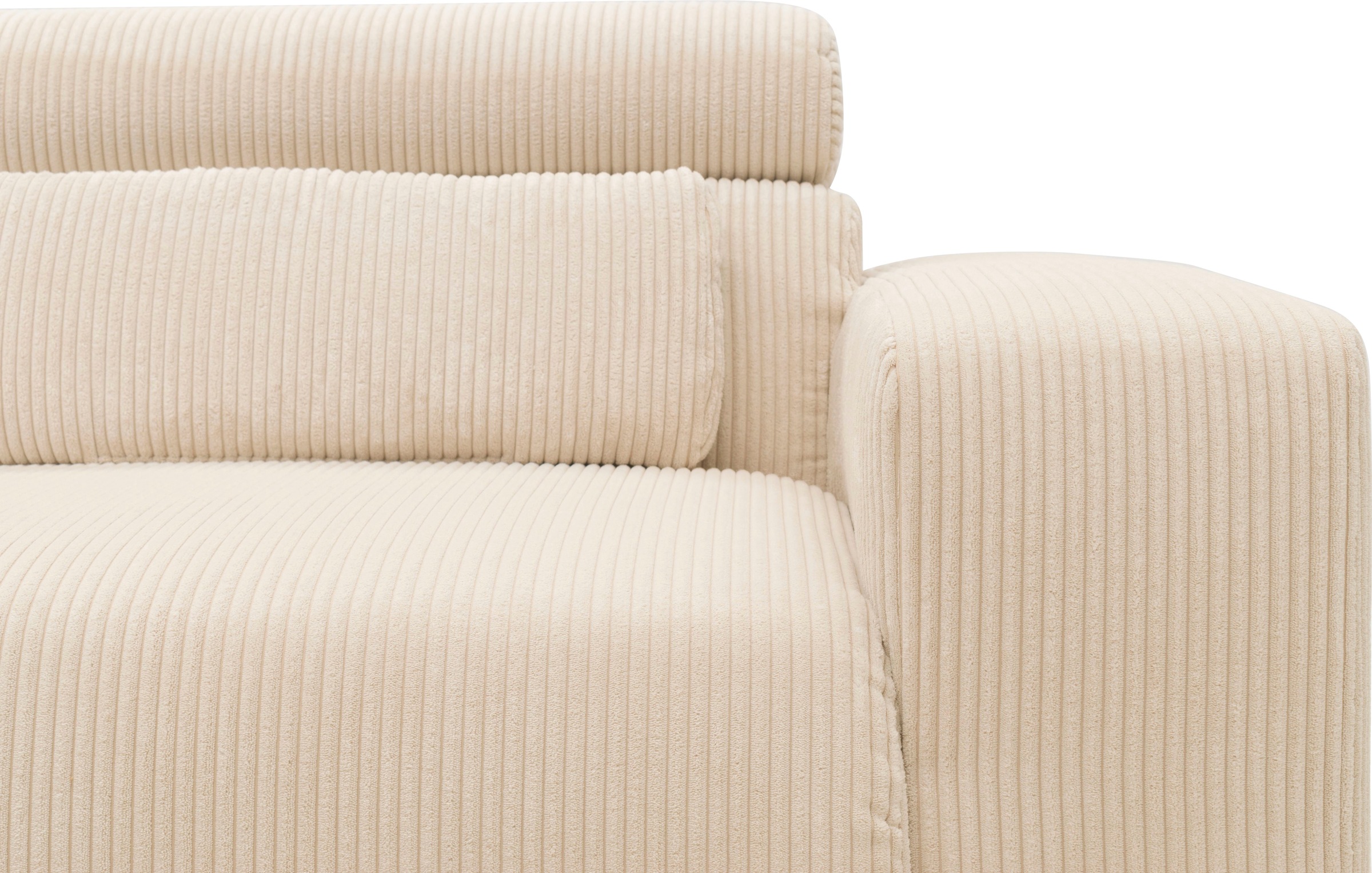 DOMO collection Ecksofa »Brandon kleine Ausführung B/T/H: 214/100/80 cm«, Mit Kopfteilverstellung, auch in Leder und Cord, L-Form