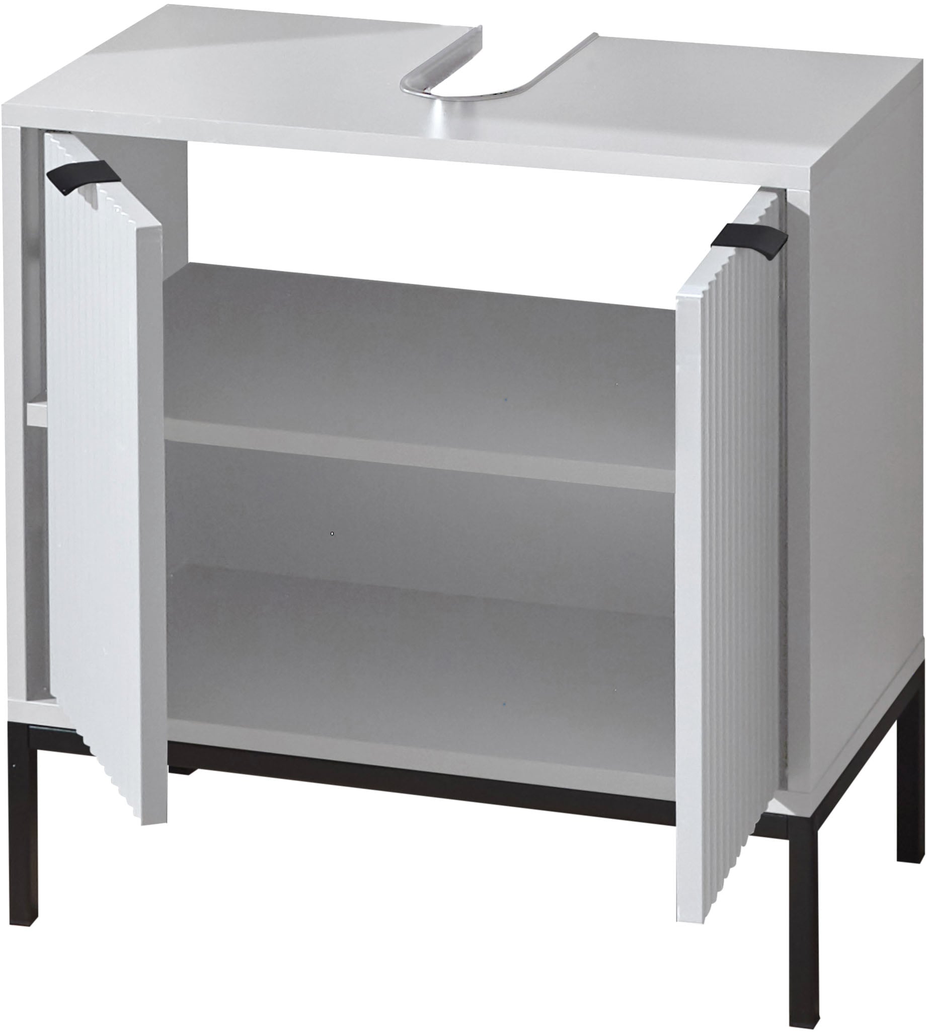 BASIC by Balculina Waschbeckenunterschrank »Lucera Waschbeckenunterschrank, Badezimmerschrank BxHxT 60x60x32«, (1 St.), Breite 60 cm, Tür L/R montierbar