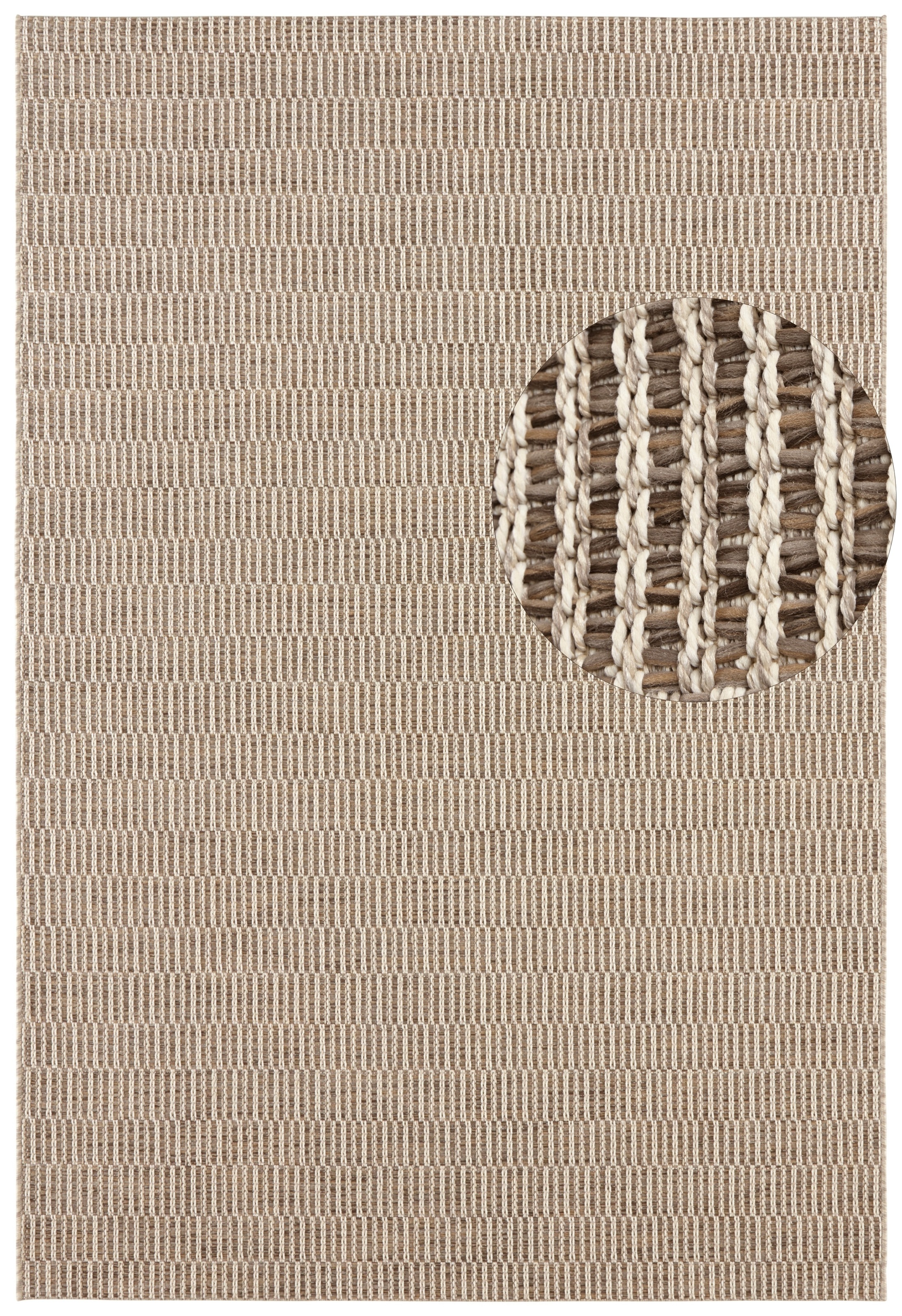 Teppich ELLE DECORATION "Dreux" Gr. 3, beige (creme), B:120cm H:8mm L:170cm, Kunstfaser, Teppiche, Teppich, In-& Outdoor, Wetterfest, Balkon, Garten, Wohnzimmer, Wasserfest 2