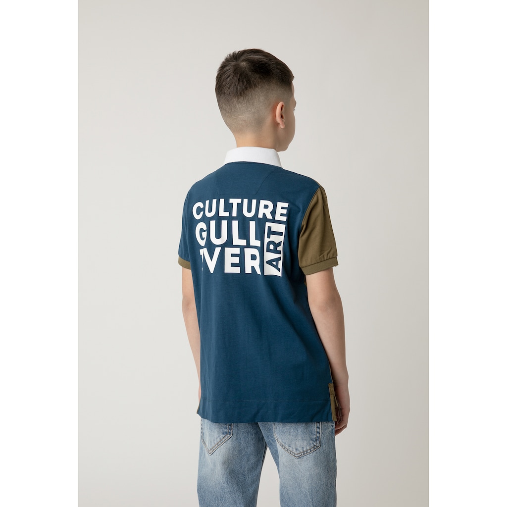 Gulliver Poloshirt mit trendigem Color-Blocking-Print