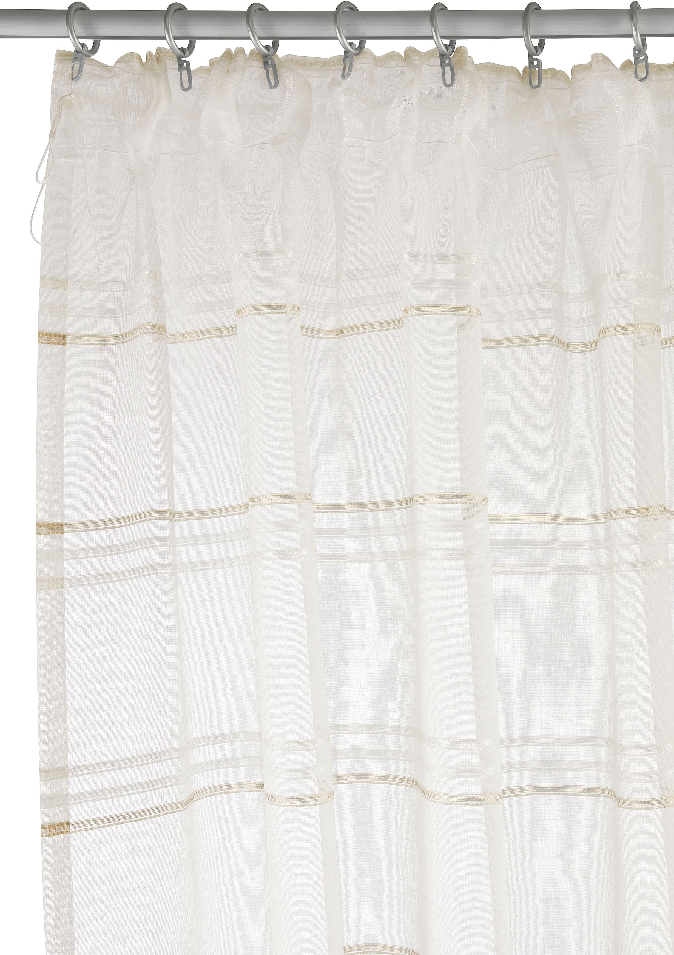 OTTO home Gardine »Sirii« Multifunktionsband 1 Stk. tlg. Halbtransparent, angenehme Haptik, mit Querstreifen, modern