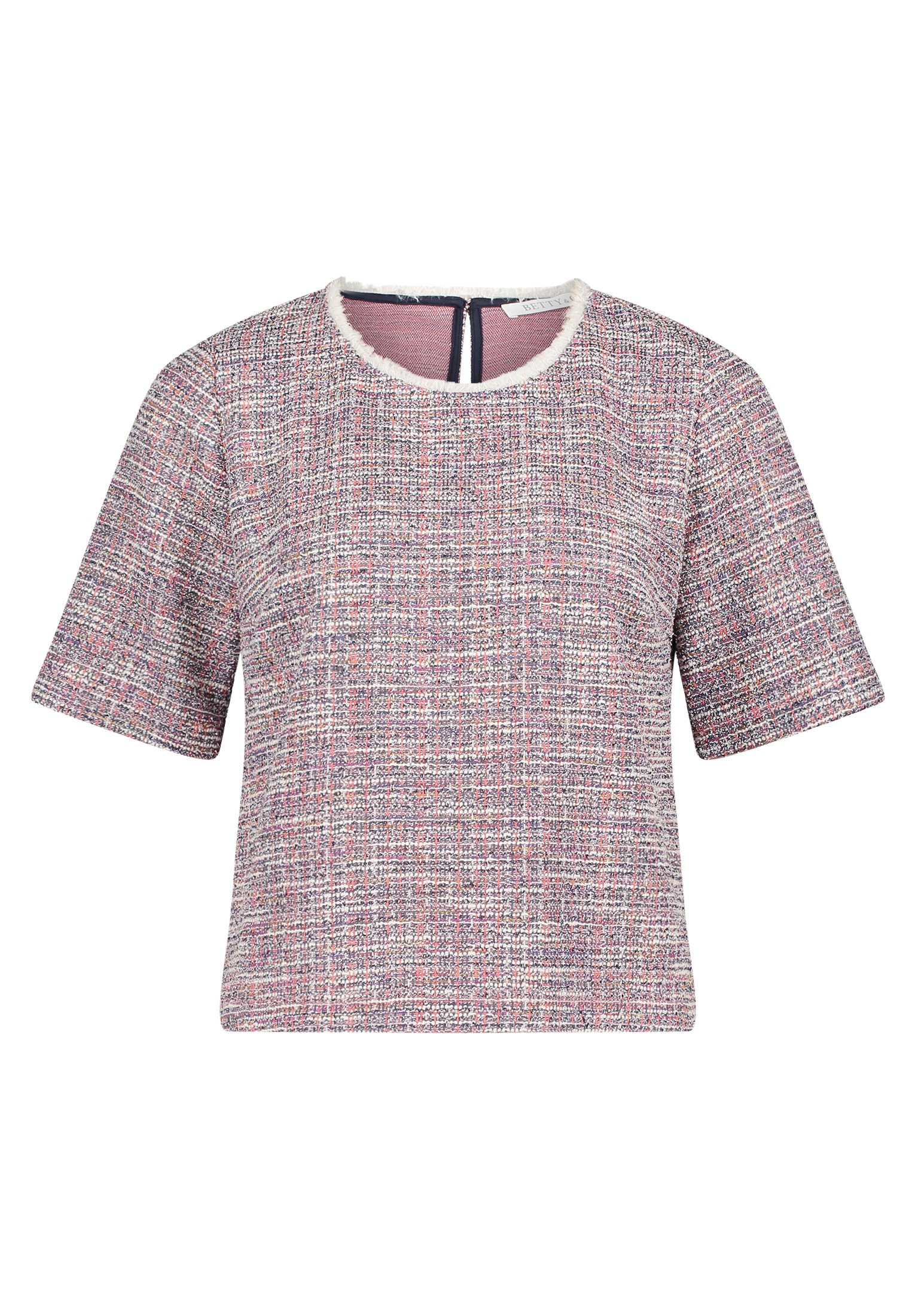 Betty&Co Kurzarmshirt »Betty & Co Damen Sweatshirt mit Struktur«, (1 tlg.), Material